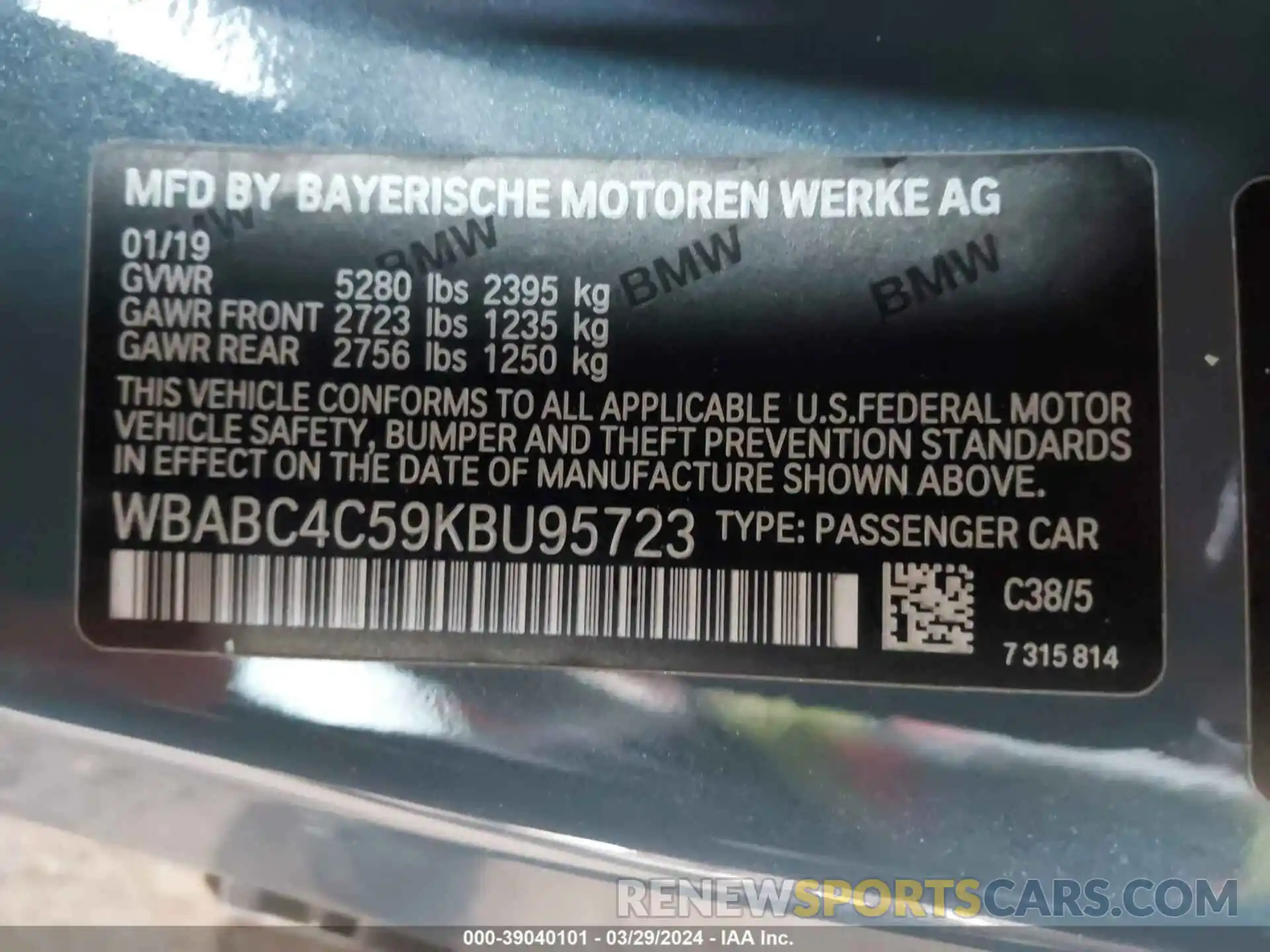 9 Photograph of a damaged car WBABC4C59KBU95723 BMW M850I 2019