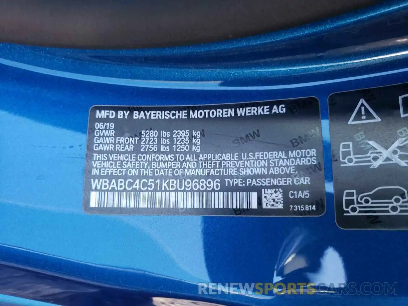 10 Фотография поврежденного автомобиля WBABC4C51KBU96896 BMW M850XI 2019