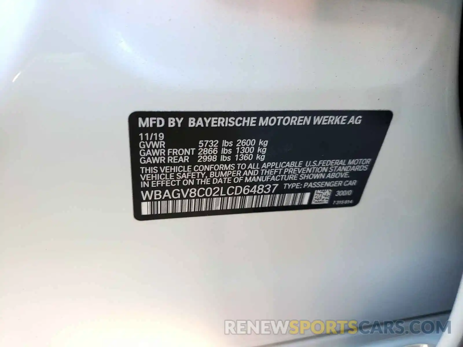 10 Фотография поврежденного автомобиля WBAGV8C02LCD64837 BMW M850XI 2020