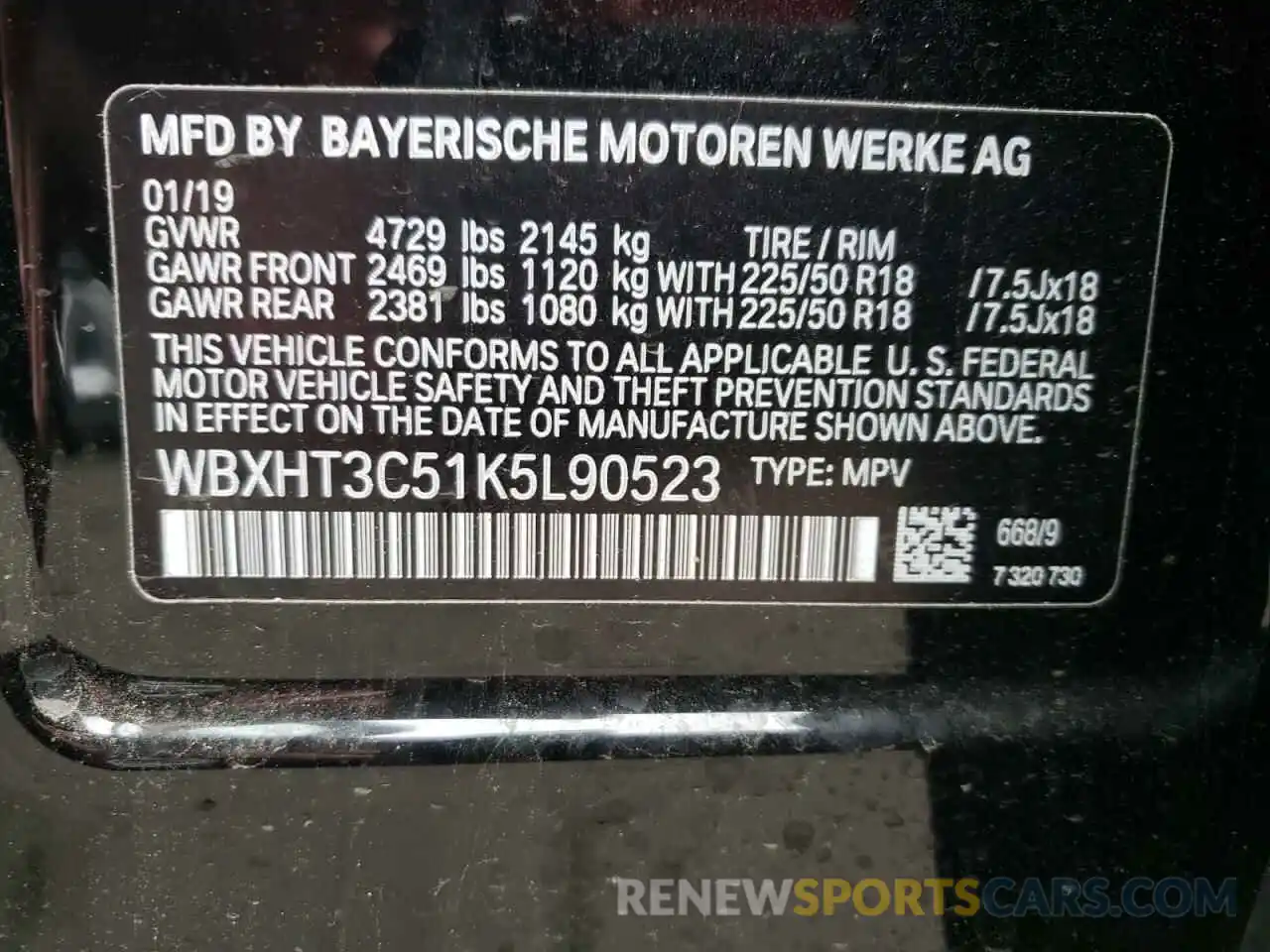 10 Фотография поврежденного автомобиля WBXHT3C51K5L90523 BMW X1 2019