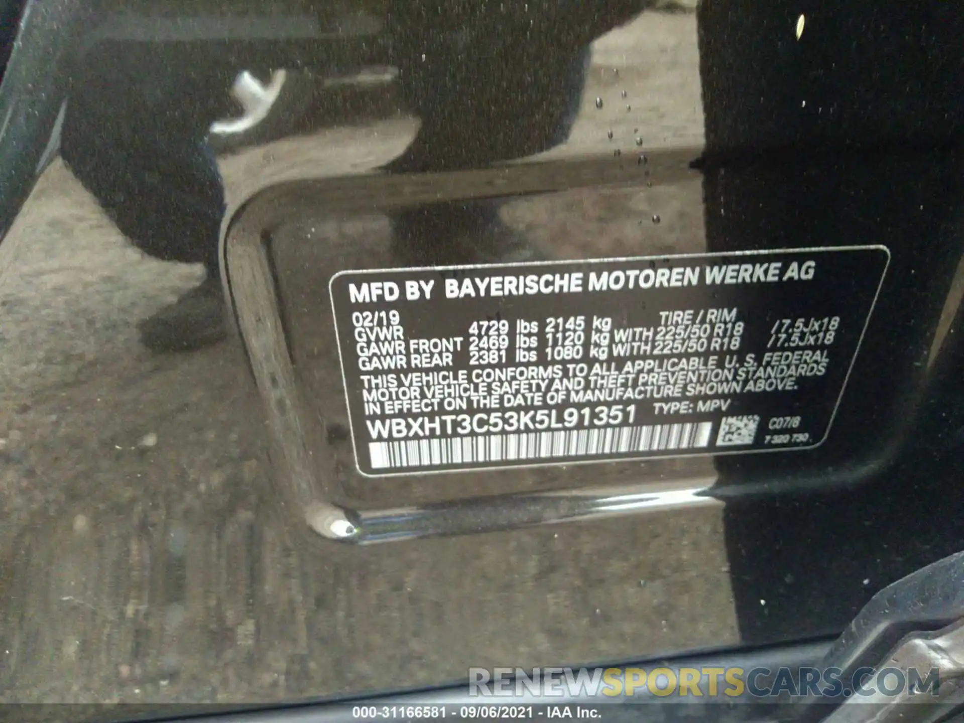 9 Фотография поврежденного автомобиля WBXHT3C53K5L91351 BMW X1 2019