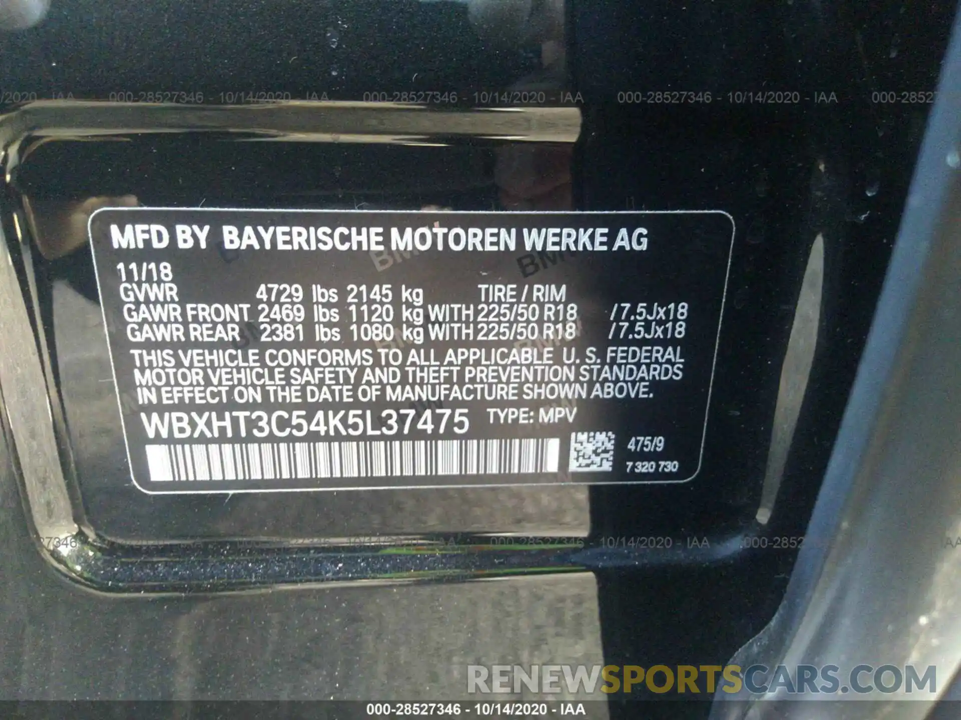 9 Фотография поврежденного автомобиля WBXHT3C54K5L37475 BMW X1 2019