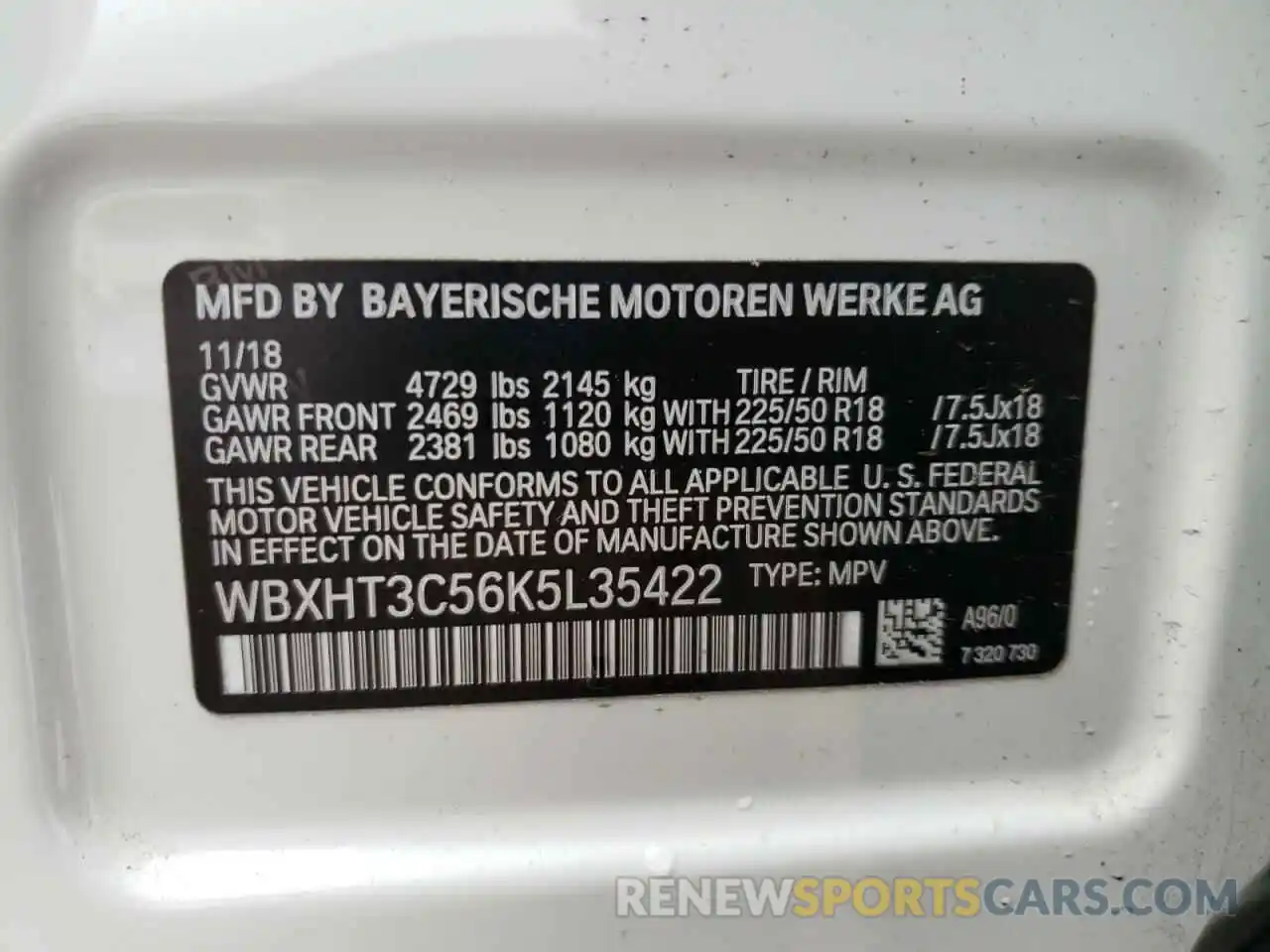 13 Фотография поврежденного автомобиля WBXHT3C56K5L35422 BMW X1 2019