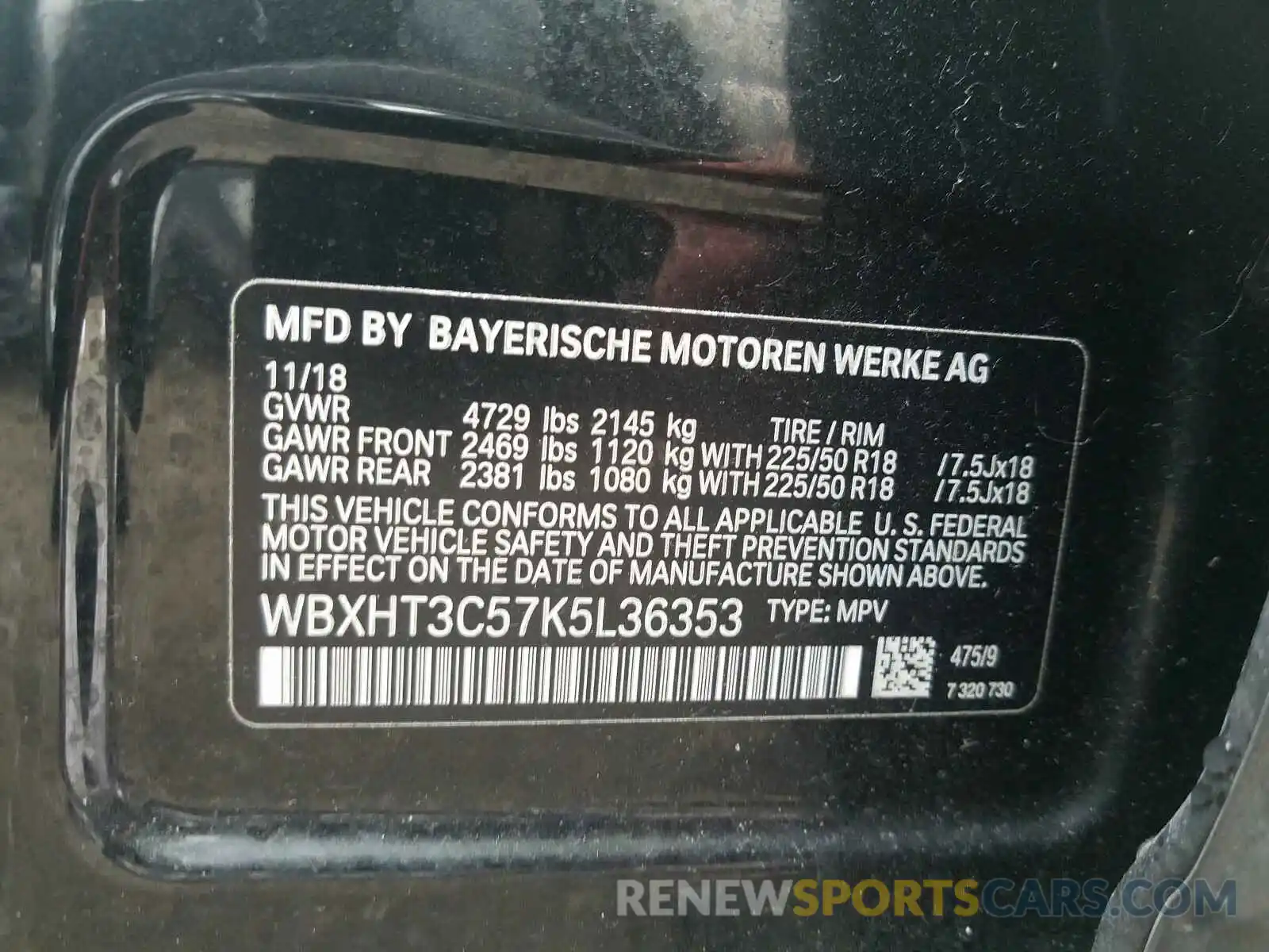 10 Photograph of a damaged car WBXHT3C57K5L36353 BMW X1 2019