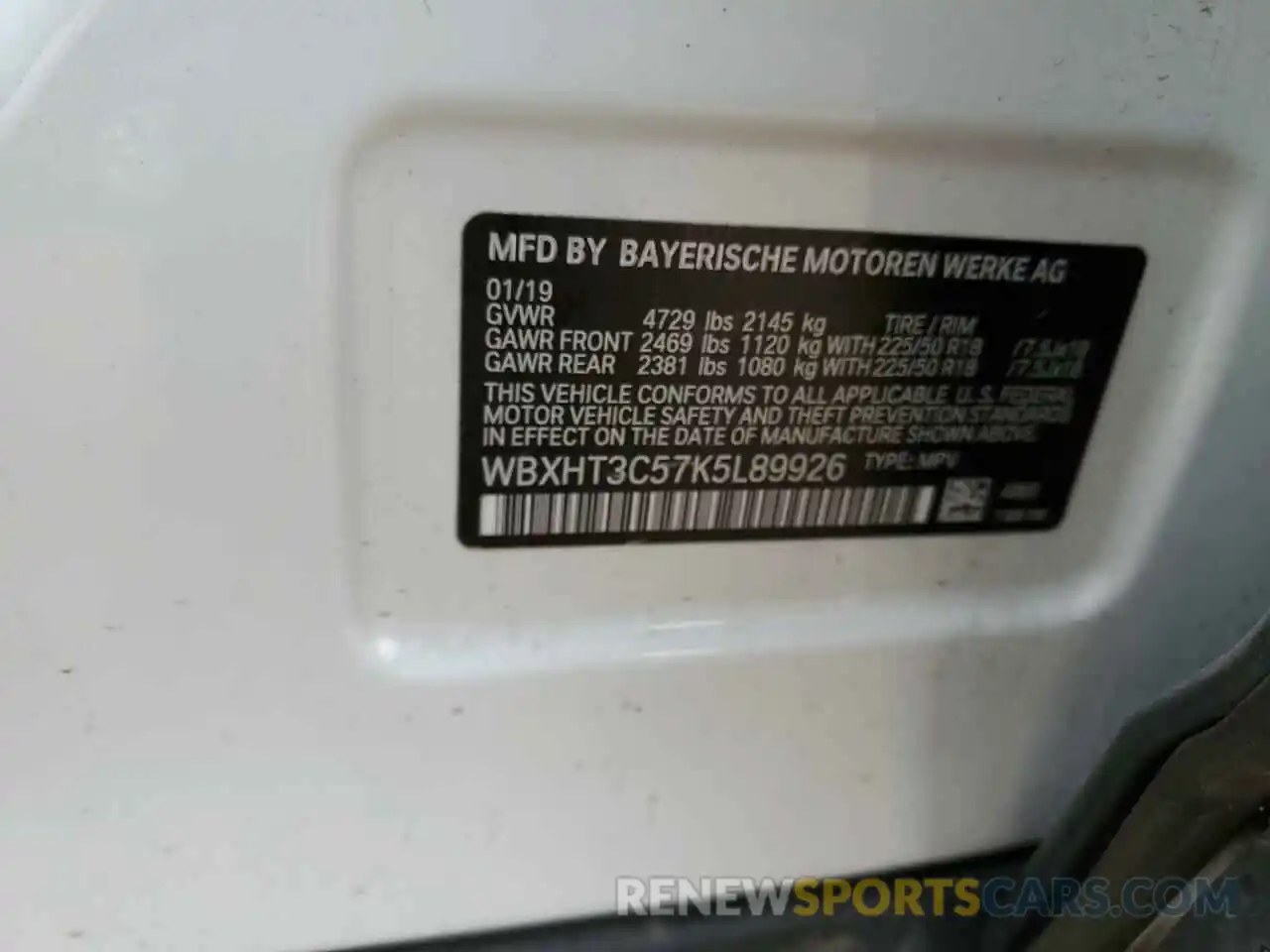 13 Фотография поврежденного автомобиля WBXHT3C57K5L89926 BMW X1 2019