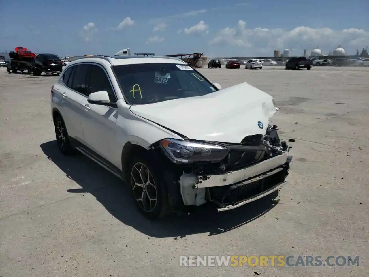 1 Photograph of a damaged car WBXHU7C50K3H44339 BMW X1 2019