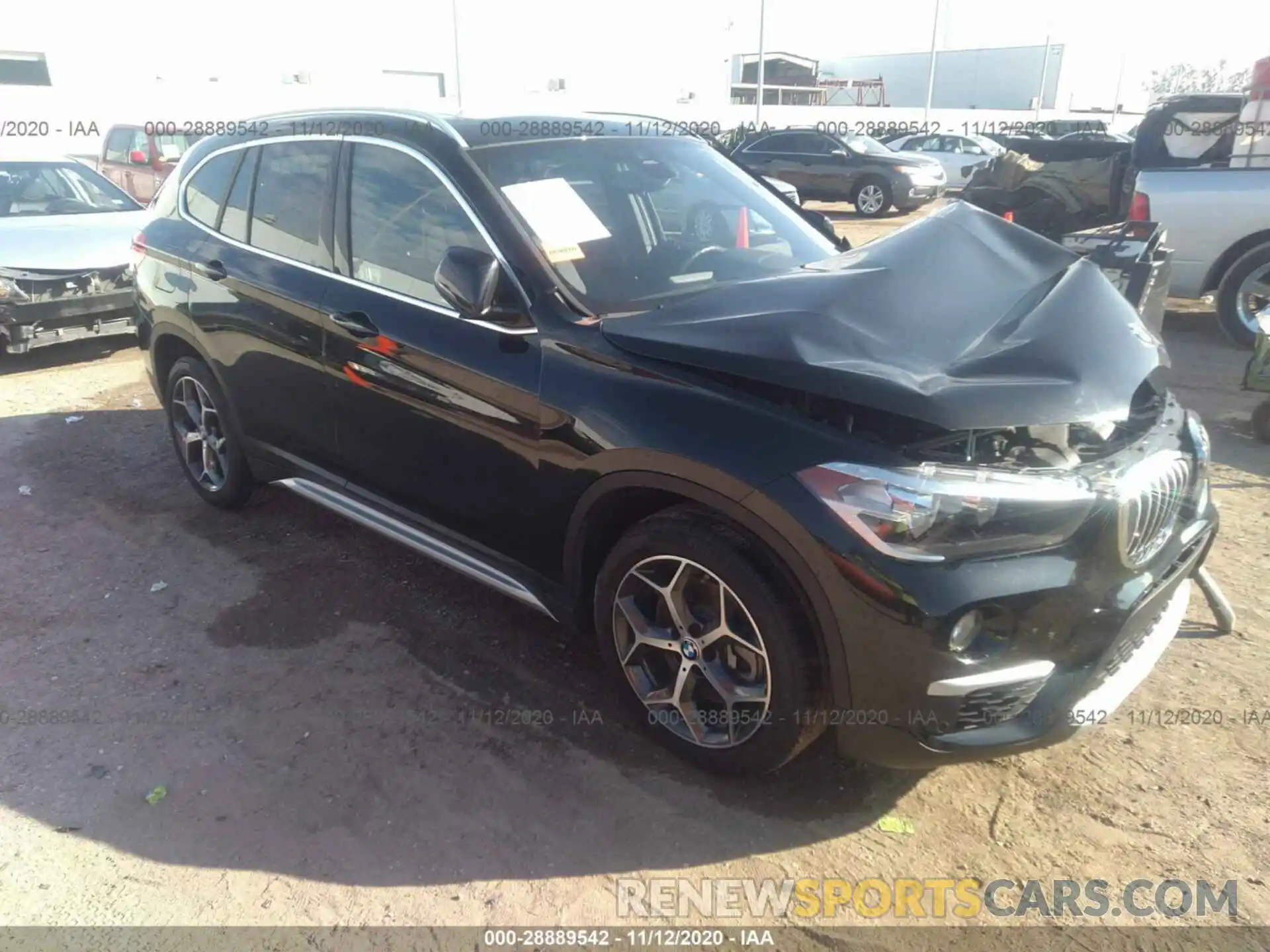 1 Photograph of a damaged car WBXHU7C50K3H46446 BMW X1 2019