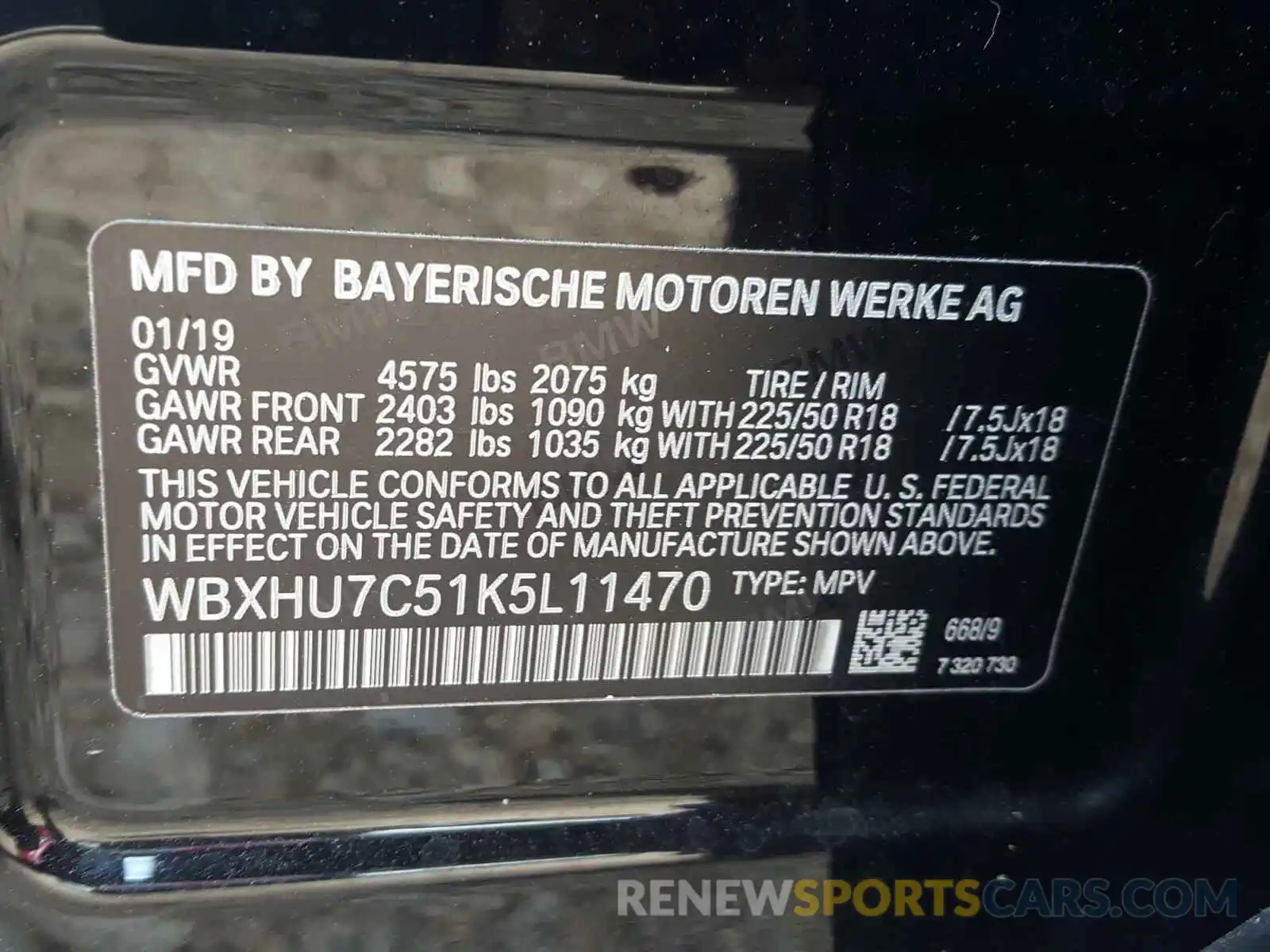 10 Фотография поврежденного автомобиля WBXHU7C51K5L11470 BMW X1 2019