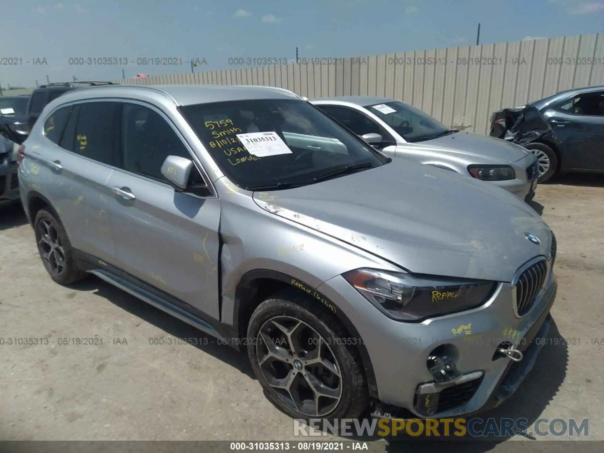 1 Photograph of a damaged car WBXHU7C58K5L11028 BMW X1 2019