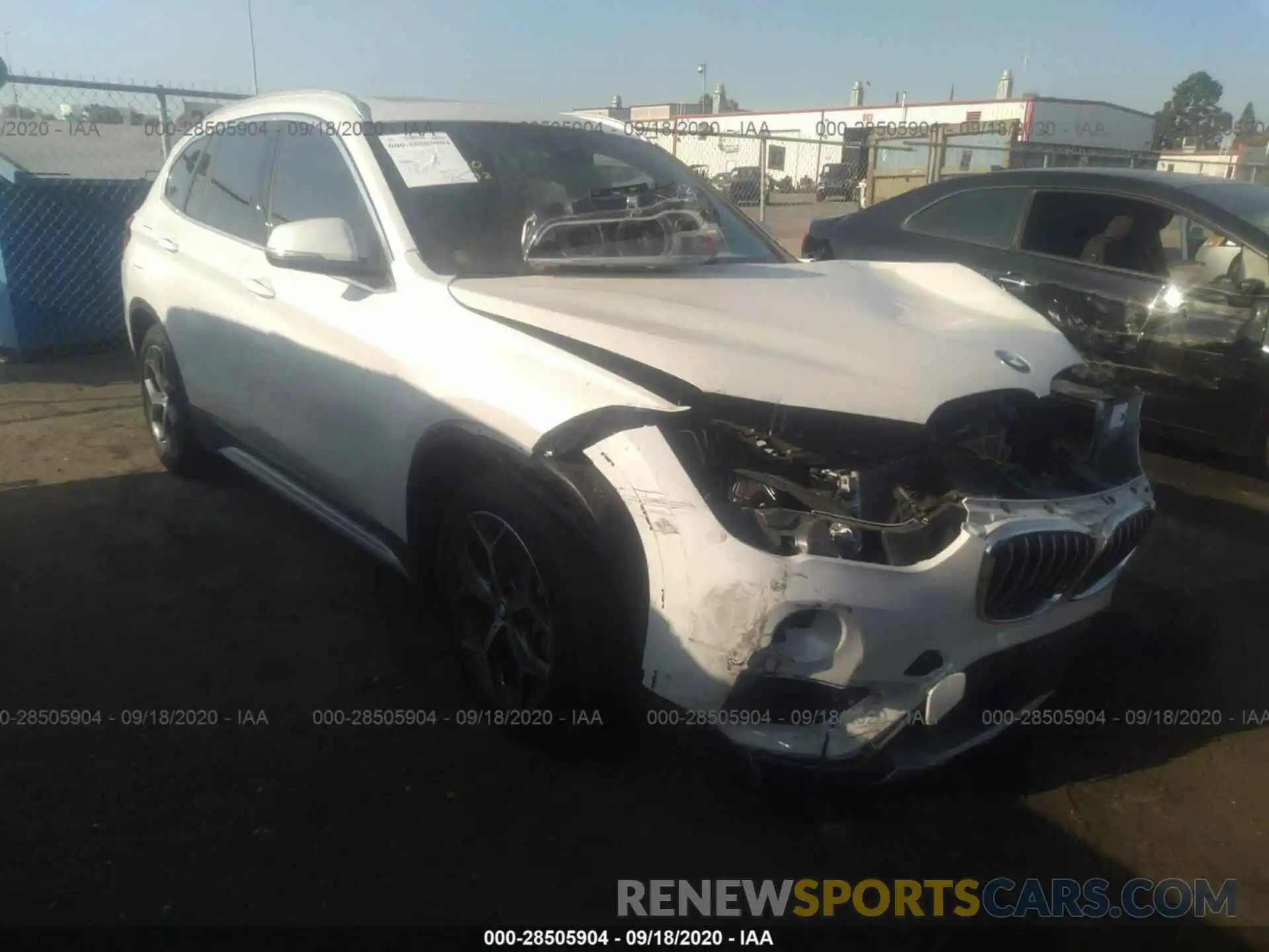 1 Photograph of a damaged car WBXHU7C5XK5L10477 BMW X1 2019