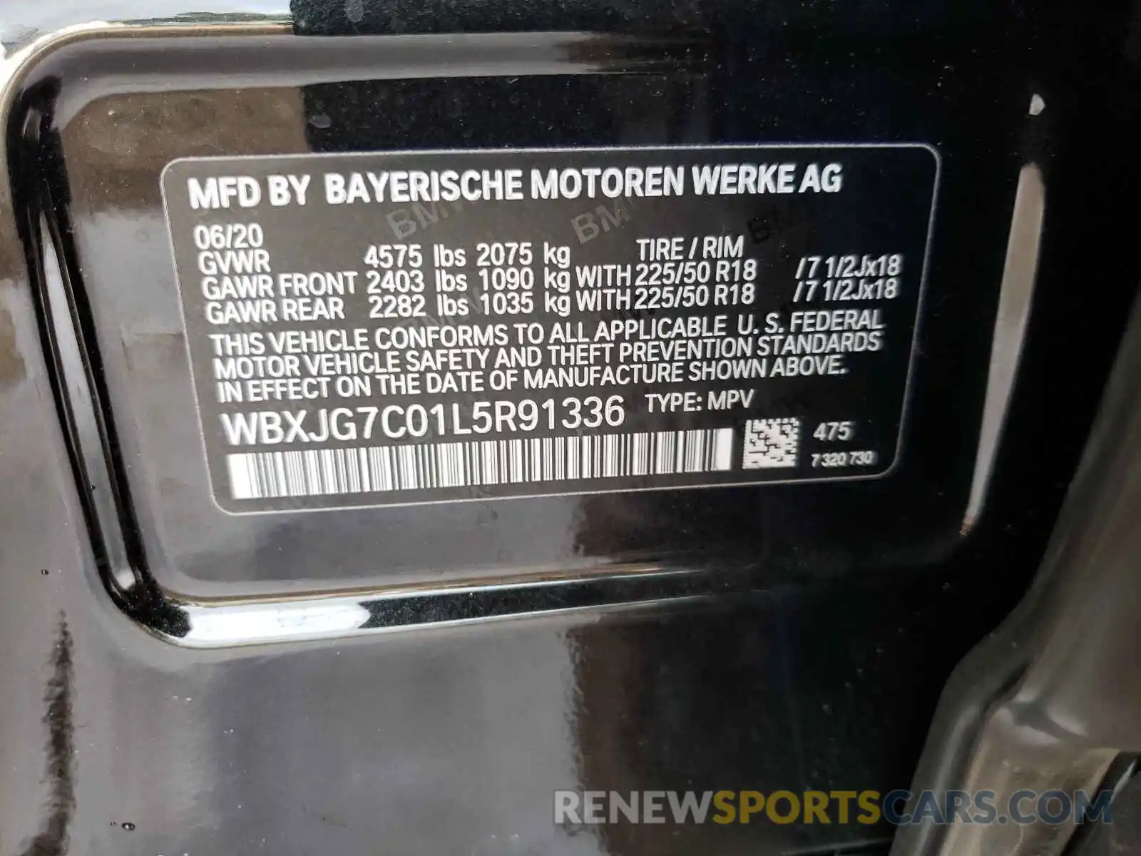 10 Фотография поврежденного автомобиля WBXJG7C01L5R91336 BMW X1 2020