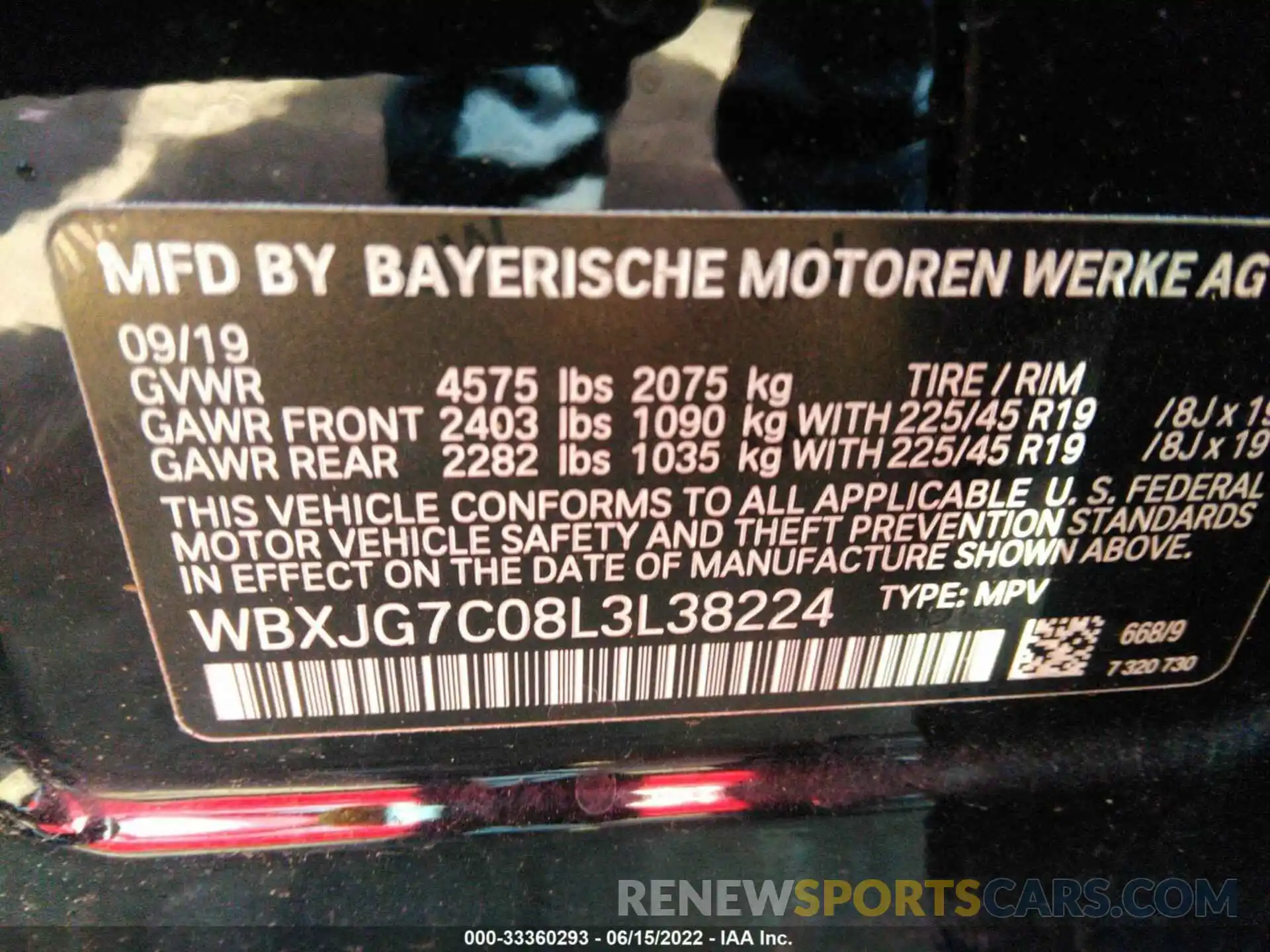 9 Фотография поврежденного автомобиля WBXJG7C08L3L38224 BMW X1 2020