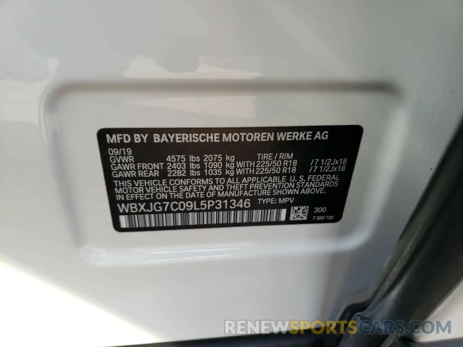 10 Фотография поврежденного автомобиля WBXJG7C09L5P31346 BMW X1 2020