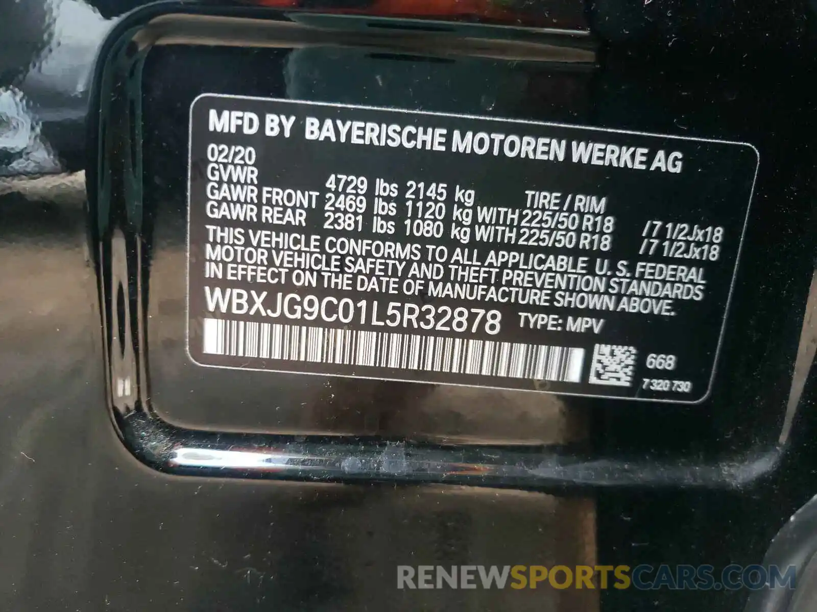 10 Фотография поврежденного автомобиля WBXJG9C01L5R32878 BMW X1 2020