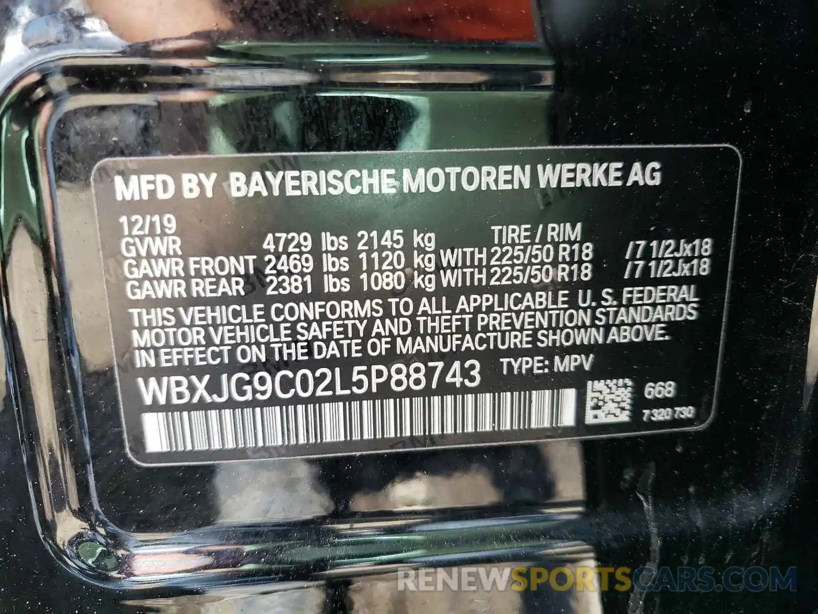 10 Фотография поврежденного автомобиля WBXJG9C02L5P88743 BMW X1 2020