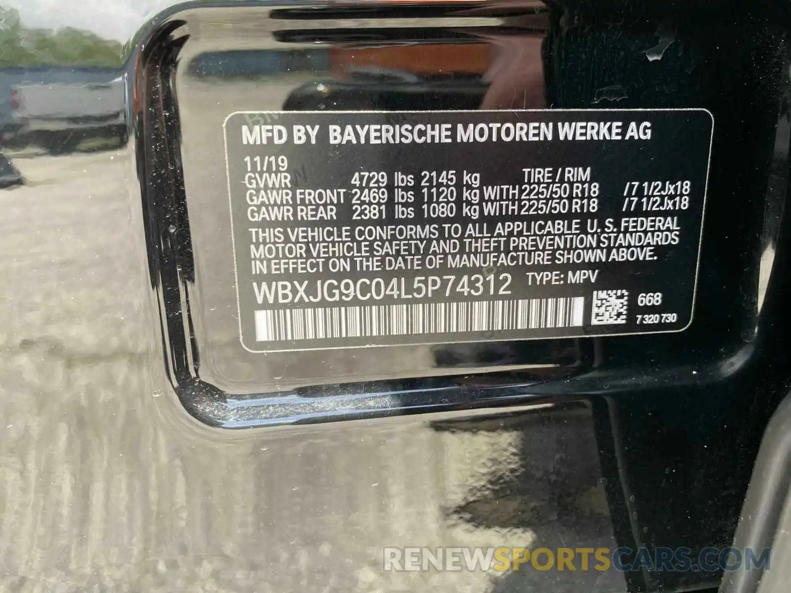10 Photograph of a damaged car WBXJG9C04L5P74312 BMW X1 2020