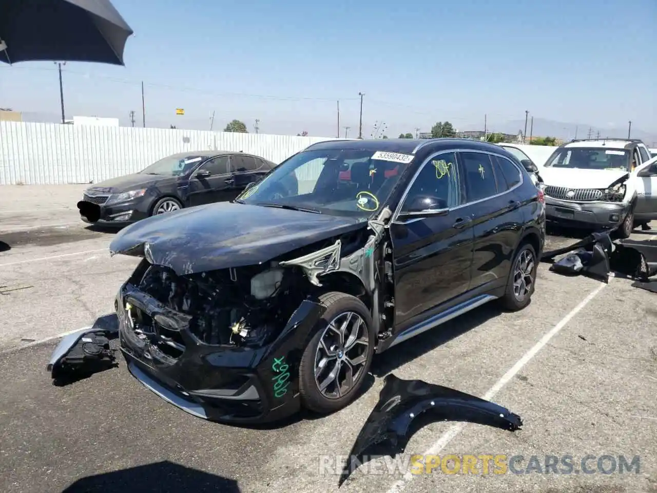 2 Photograph of a damaged car WBXJG9C09L5R70715 BMW X1 2020