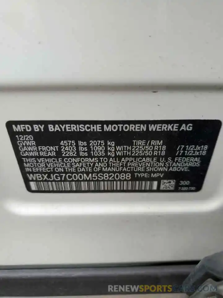 13 Фотография поврежденного автомобиля WBXJG7C00M5S82088 BMW X1 2021