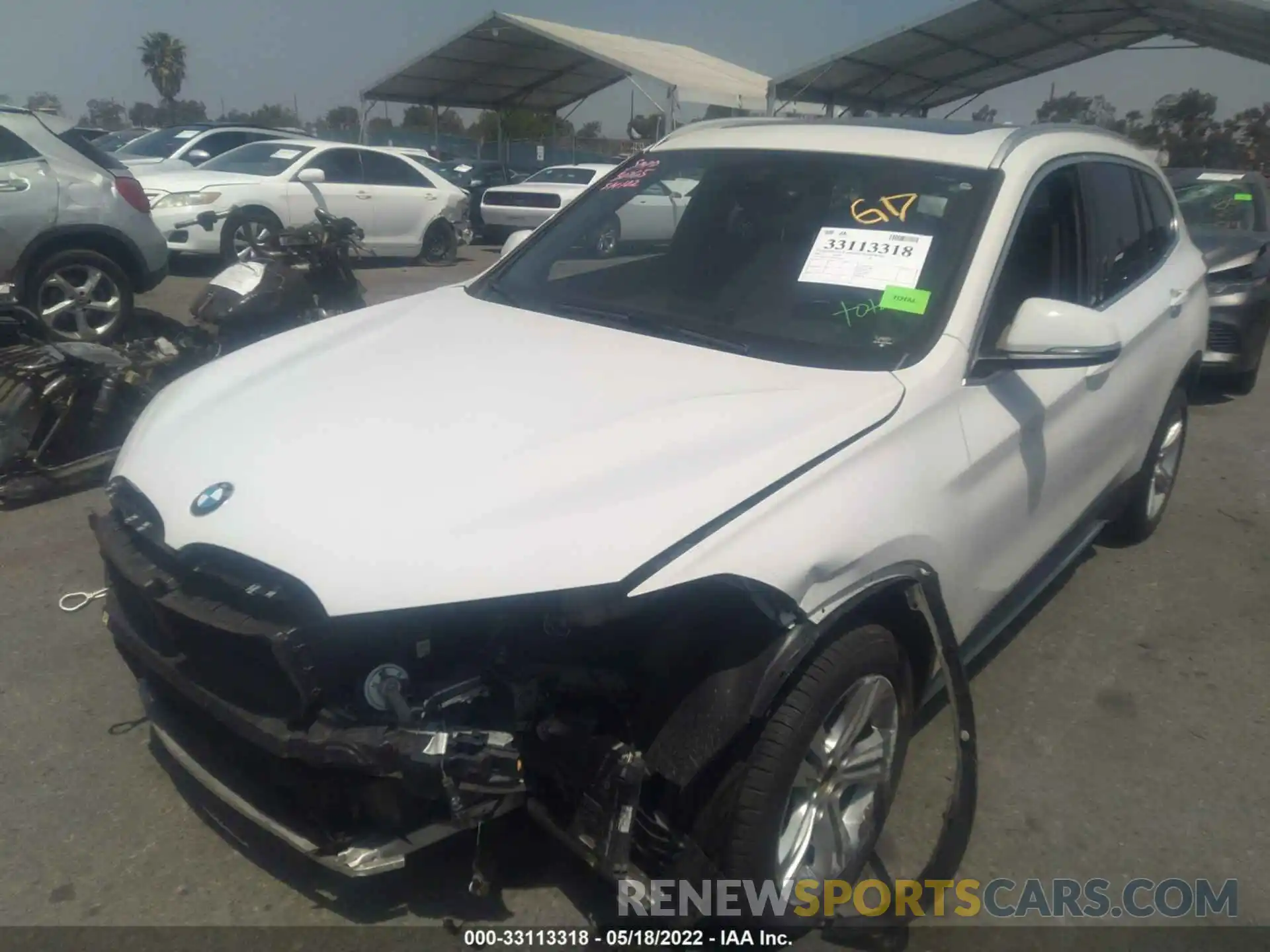 2 Photograph of a damaged car WBXJG7C02M5T31954 BMW X1 2021