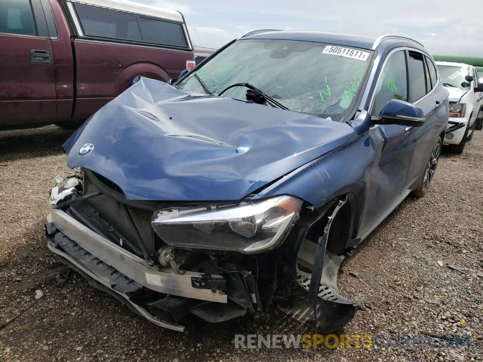 2 Photograph of a damaged car WBXJG7C06M3M65507 BMW X1 2021