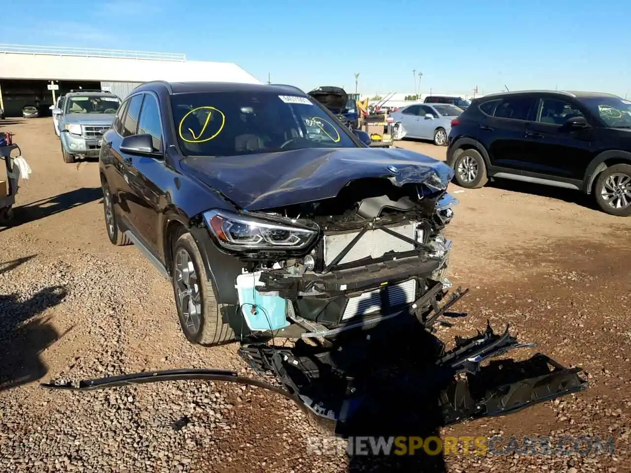 1 Photograph of a damaged car WBXJG7C06M5T83233 BMW X1 2021