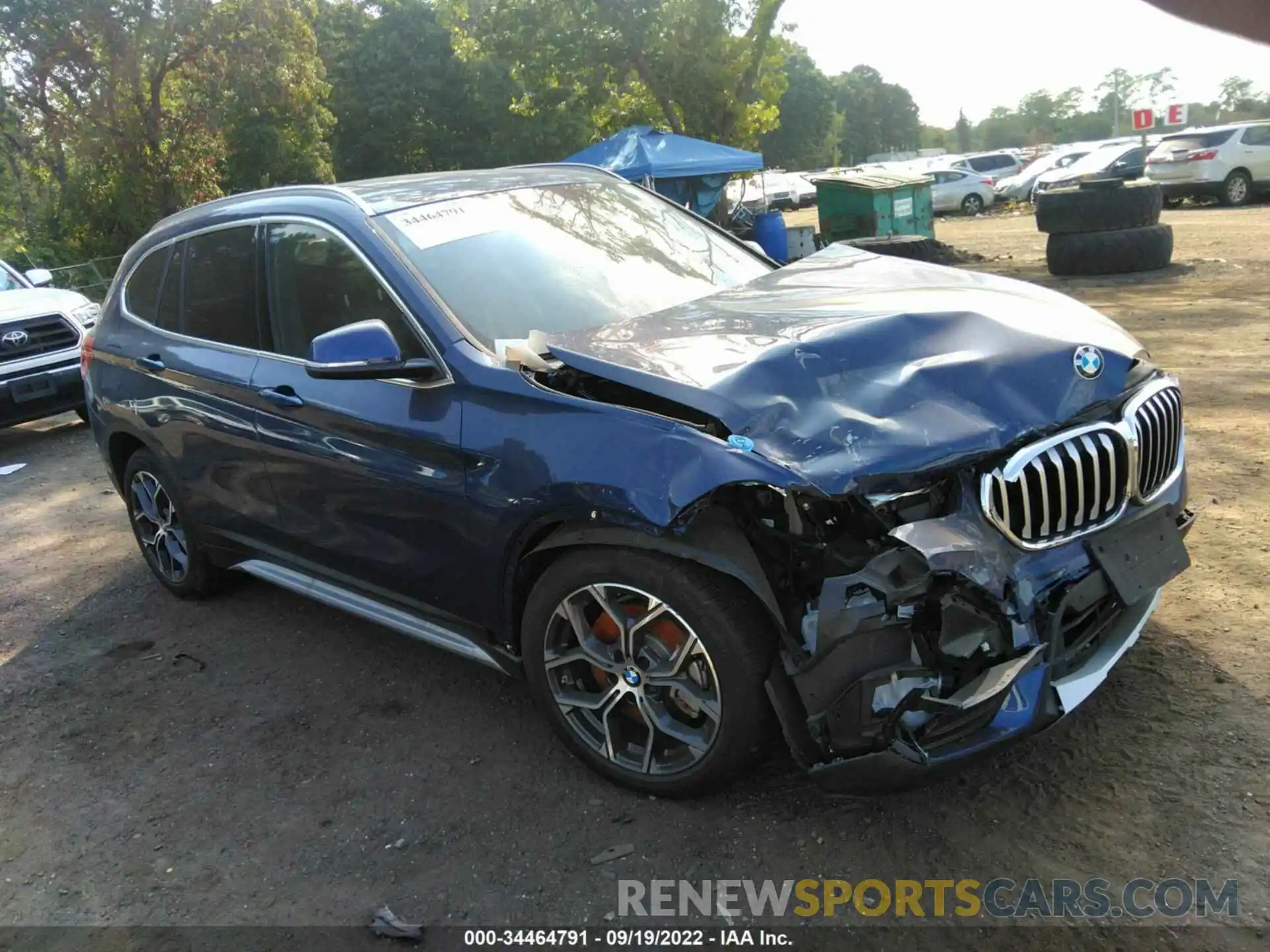 1 Photograph of a damaged car WBXJG9C06M5U45645 BMW X1 2021