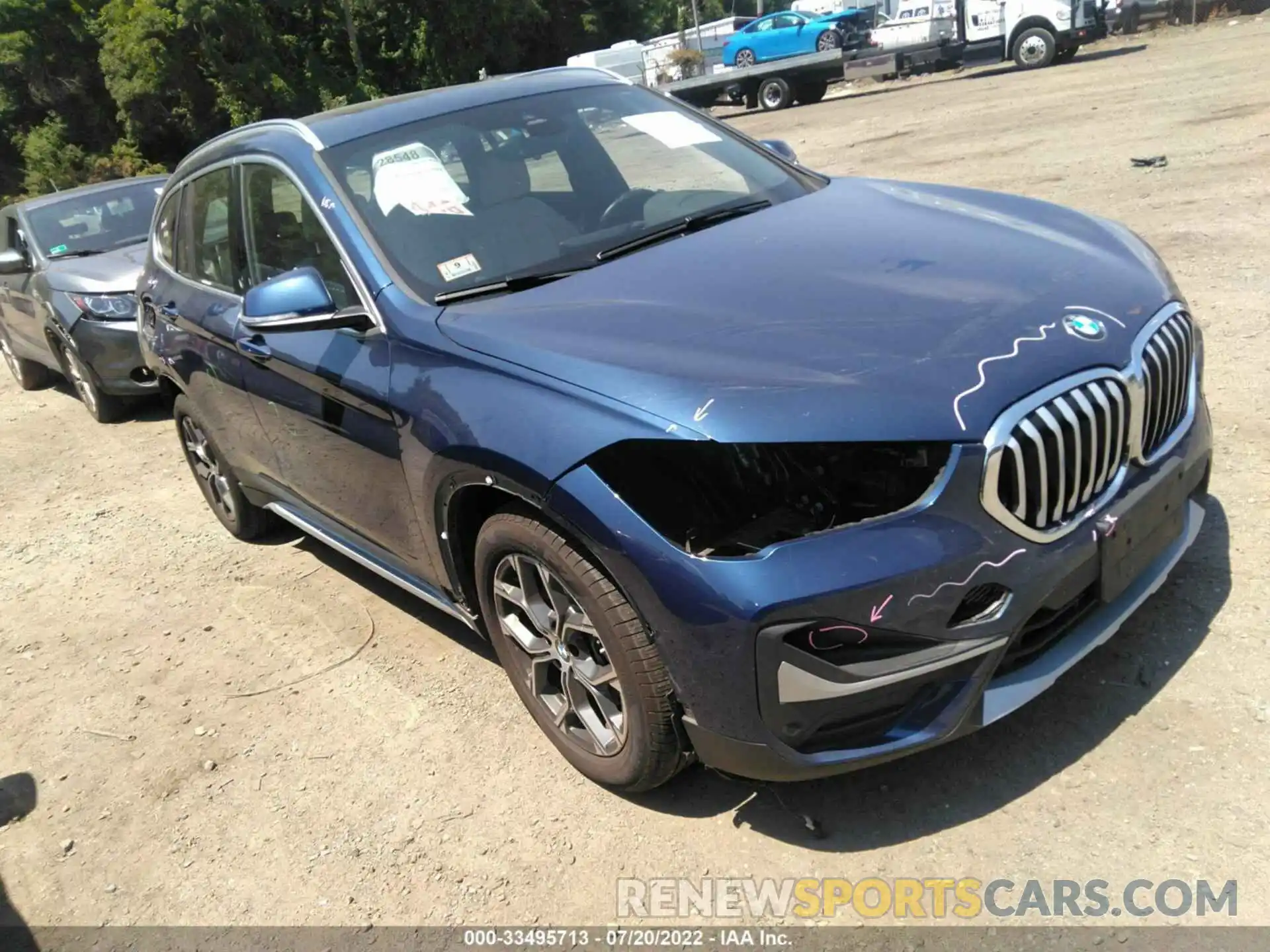 1 Photograph of a damaged car WBXJG9C09M5S22838 BMW X1 2021