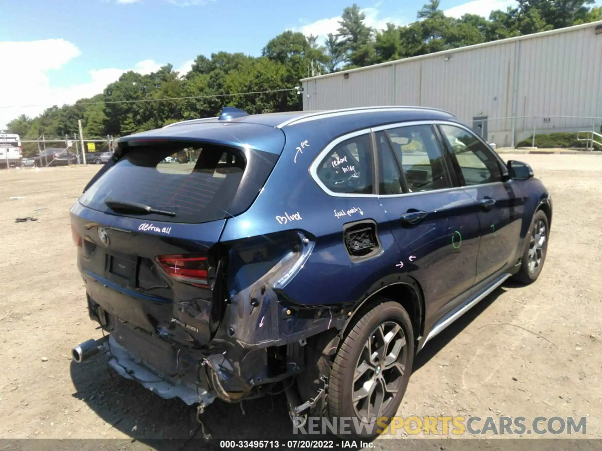 6 Photograph of a damaged car WBXJG9C09M5S22838 BMW X1 2021