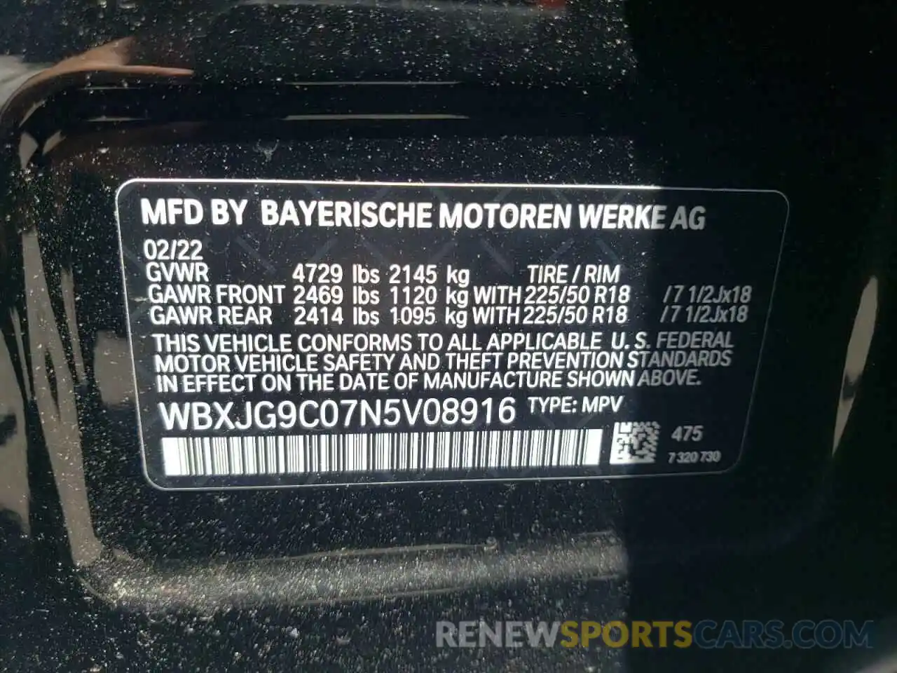 10 Фотография поврежденного автомобиля WBXJG9C07N5V08916 BMW X1 2022