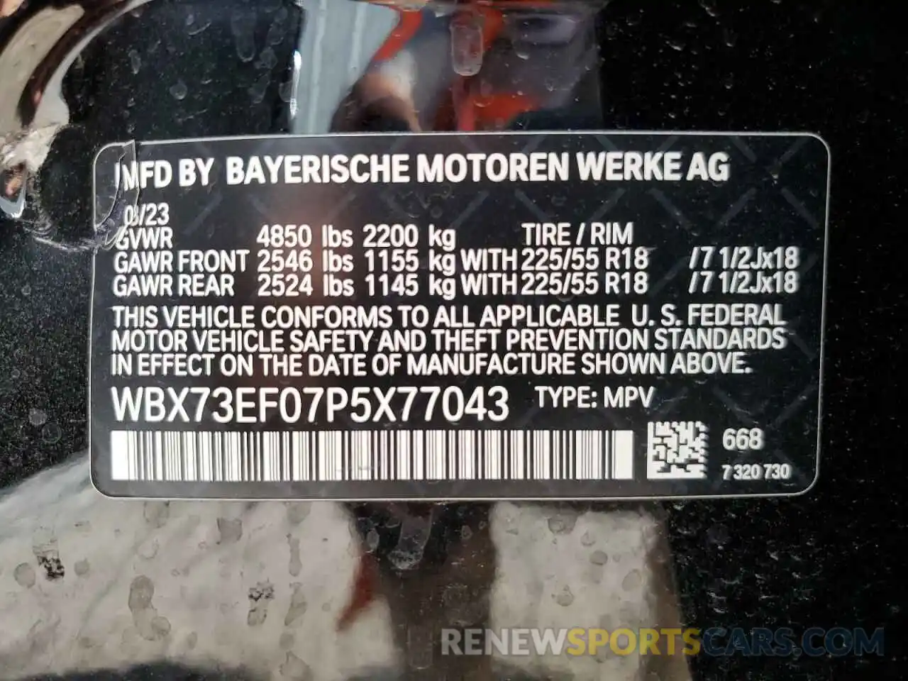 12 Photograph of a damaged car WBX73EF07P5X77043 BMW X1 2023