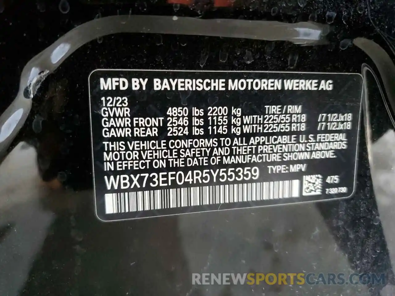 13 Photograph of a damaged car WBX73EF04R5Y55359 BMW X1 2024