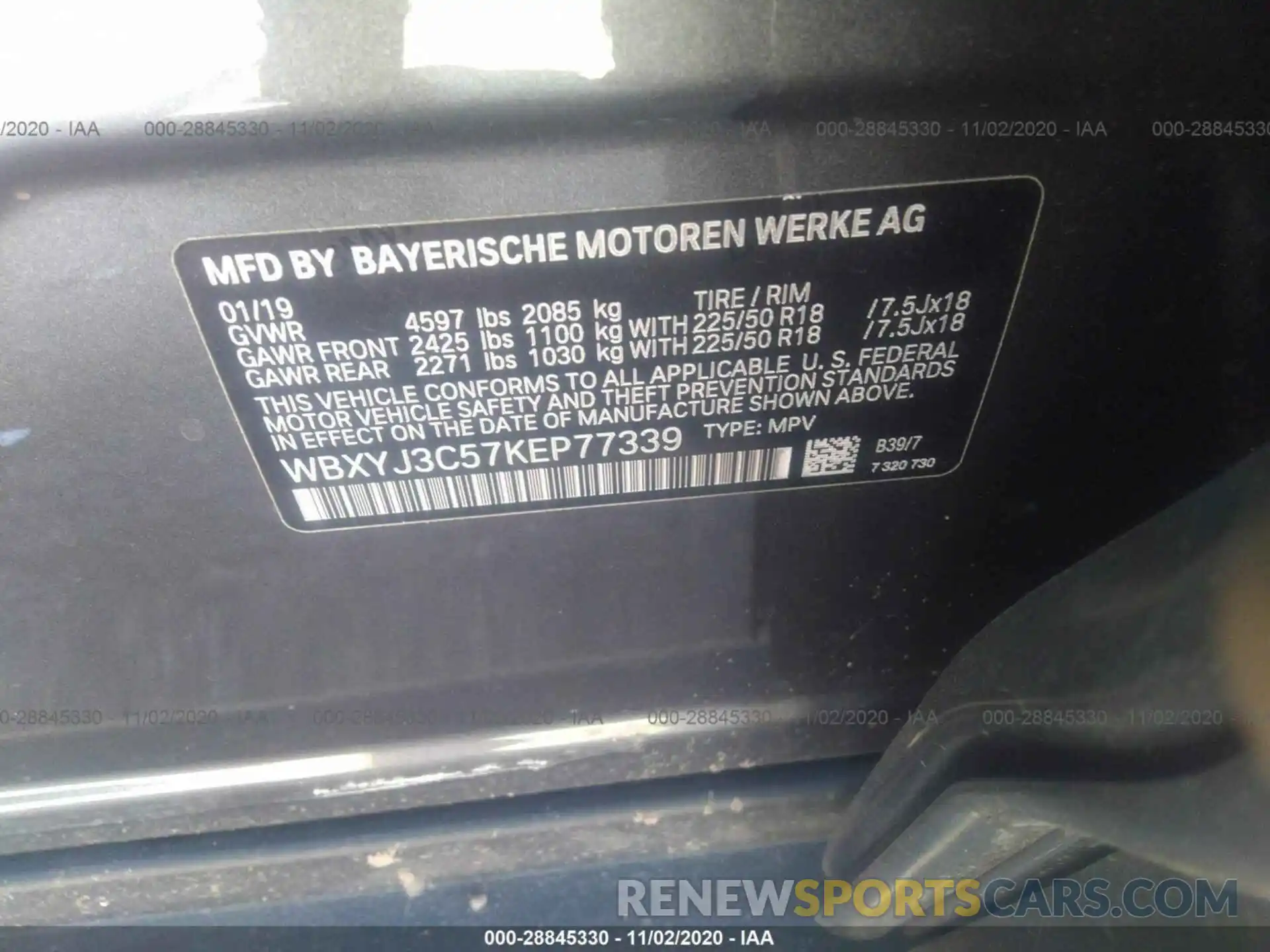 9 Фотография поврежденного автомобиля WBXYJ3C57KEP77339 BMW X2 2019