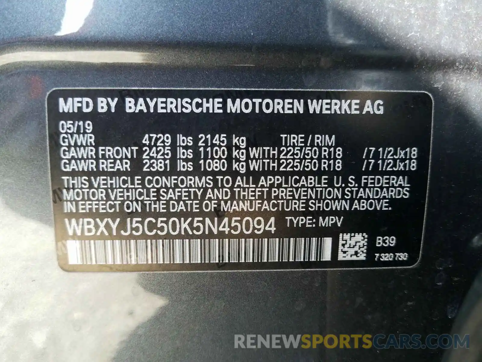 10 Фотография поврежденного автомобиля WBXYJ5C50K5N45094 BMW X2 2019