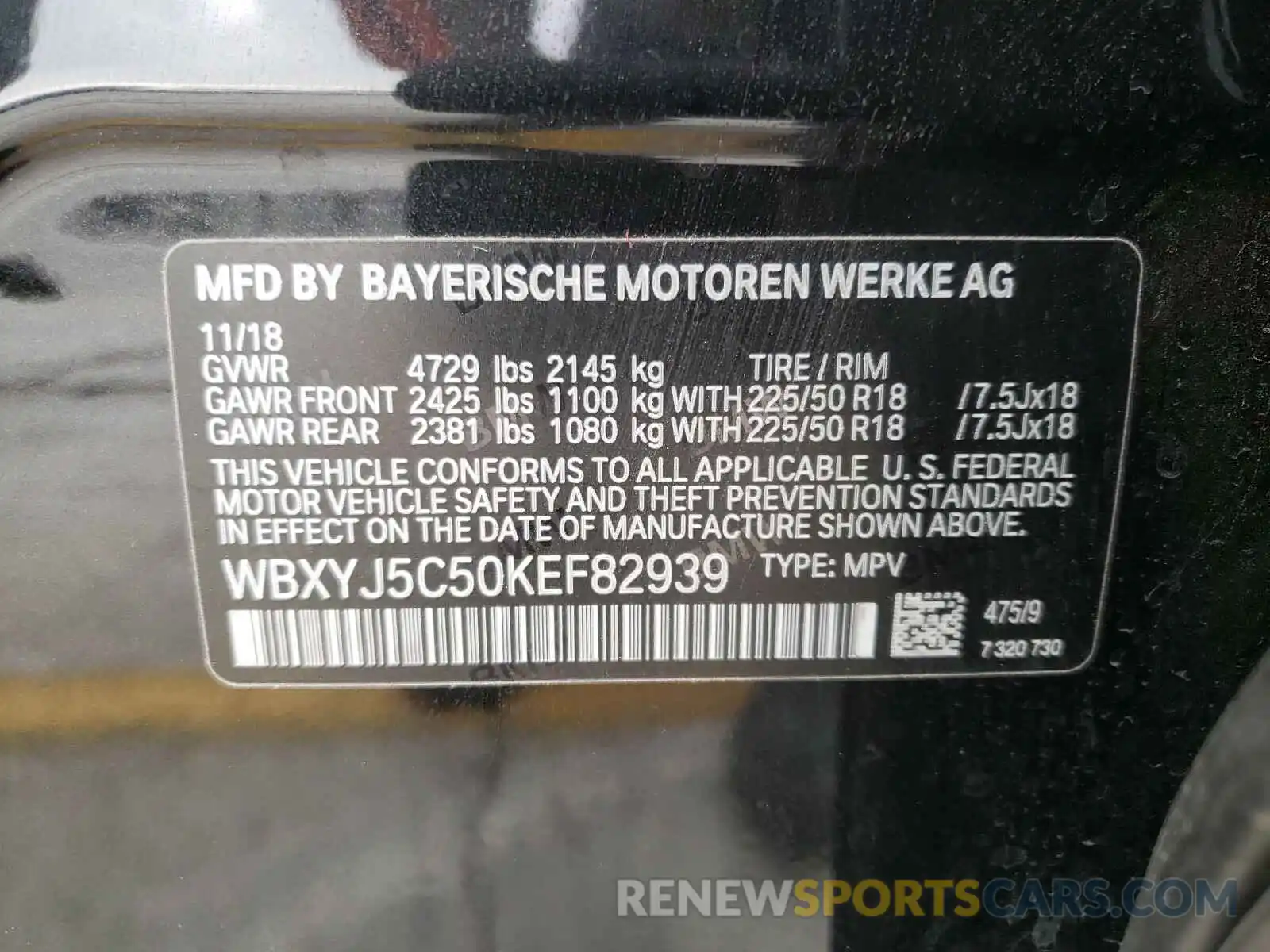 10 Photograph of a damaged car WBXYJ5C50KEF82939 BMW X2 2019
