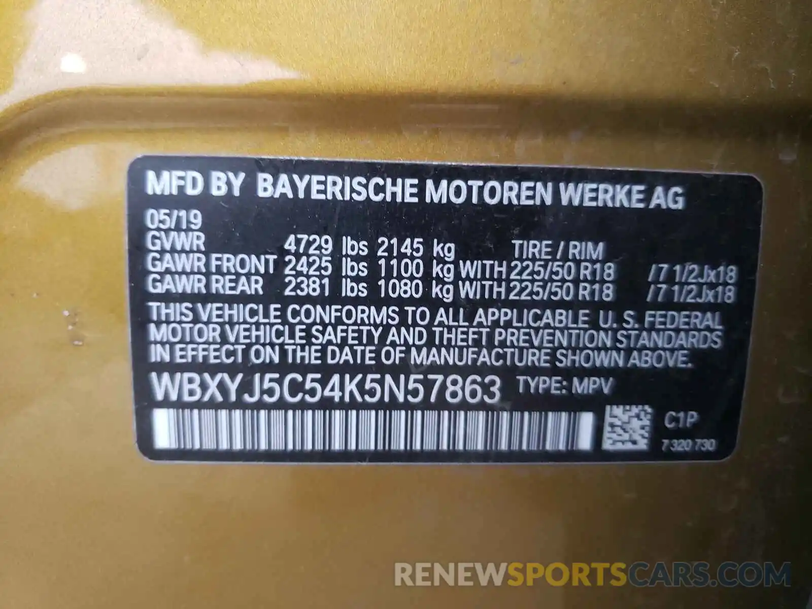 10 Фотография поврежденного автомобиля WBXYJ5C54K5N57863 BMW X2 2019