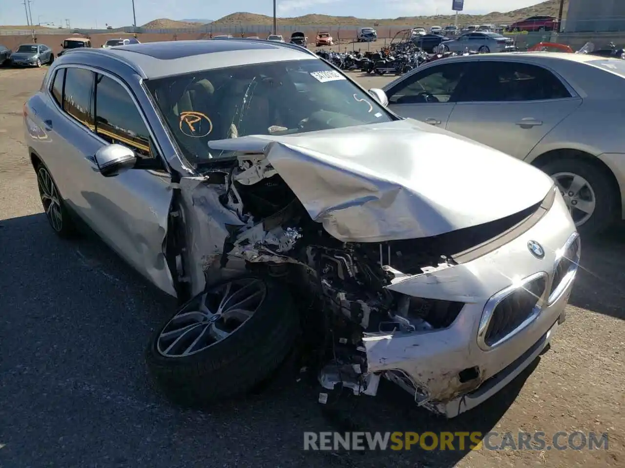 1 Photograph of a damaged car WBXYJ5C54KEF82829 BMW X2 2019