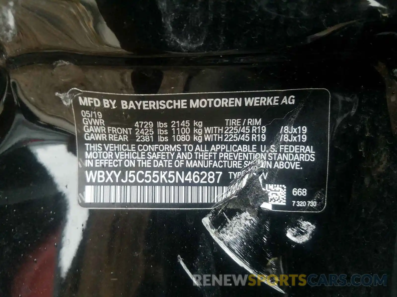 10 Photograph of a damaged car WBXYJ5C55K5N46287 BMW X2 2019