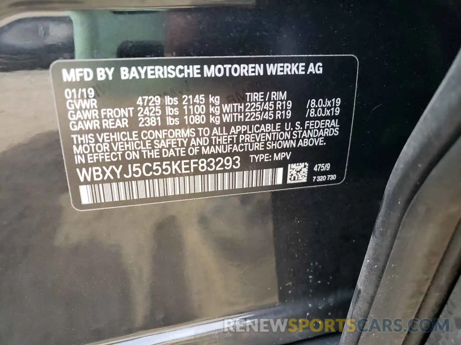 10 Photograph of a damaged car WBXYJ5C55KEF83293 BMW X2 2019