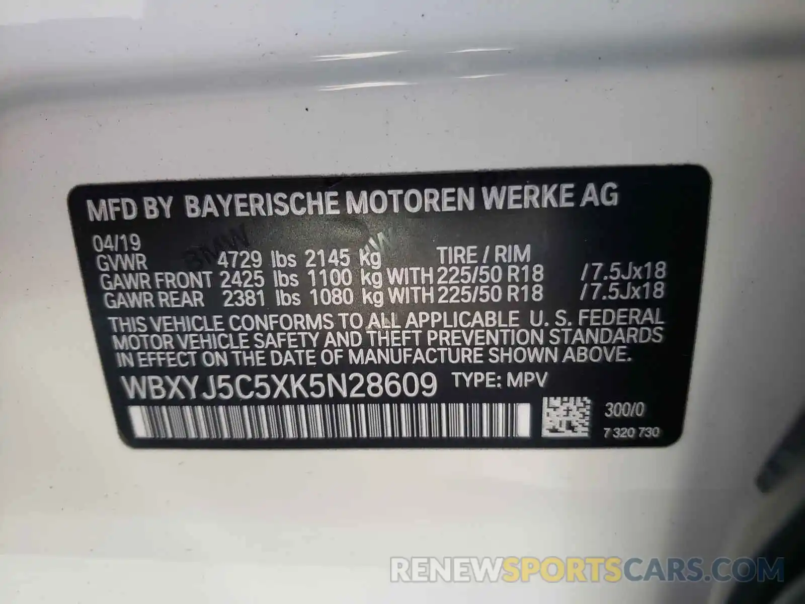 10 Фотография поврежденного автомобиля WBXYJ5C5XK5N28609 BMW X2 2019