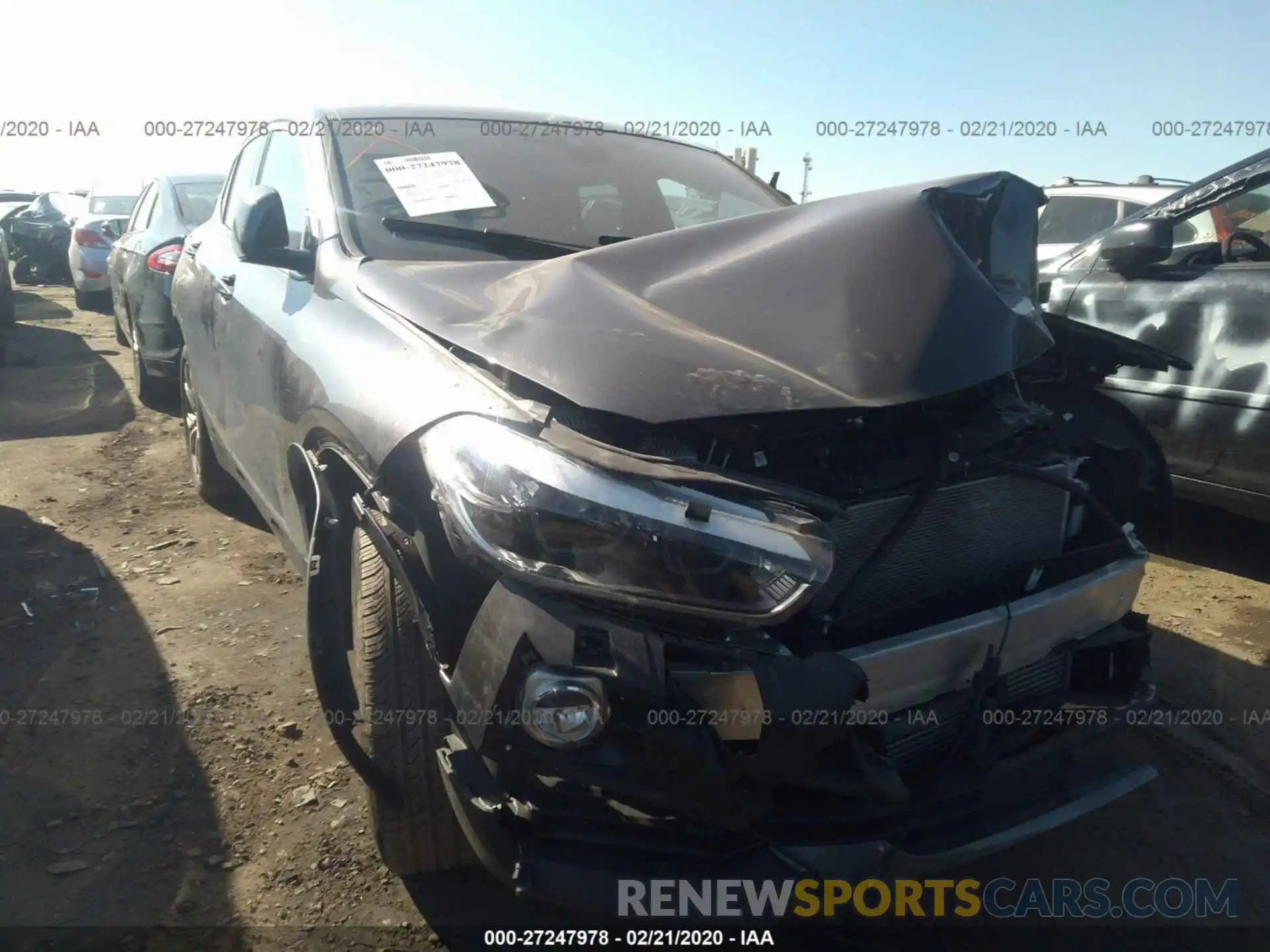 1 Photograph of a damaged car WBXYJ5C5XKEF82995 BMW X2 2019