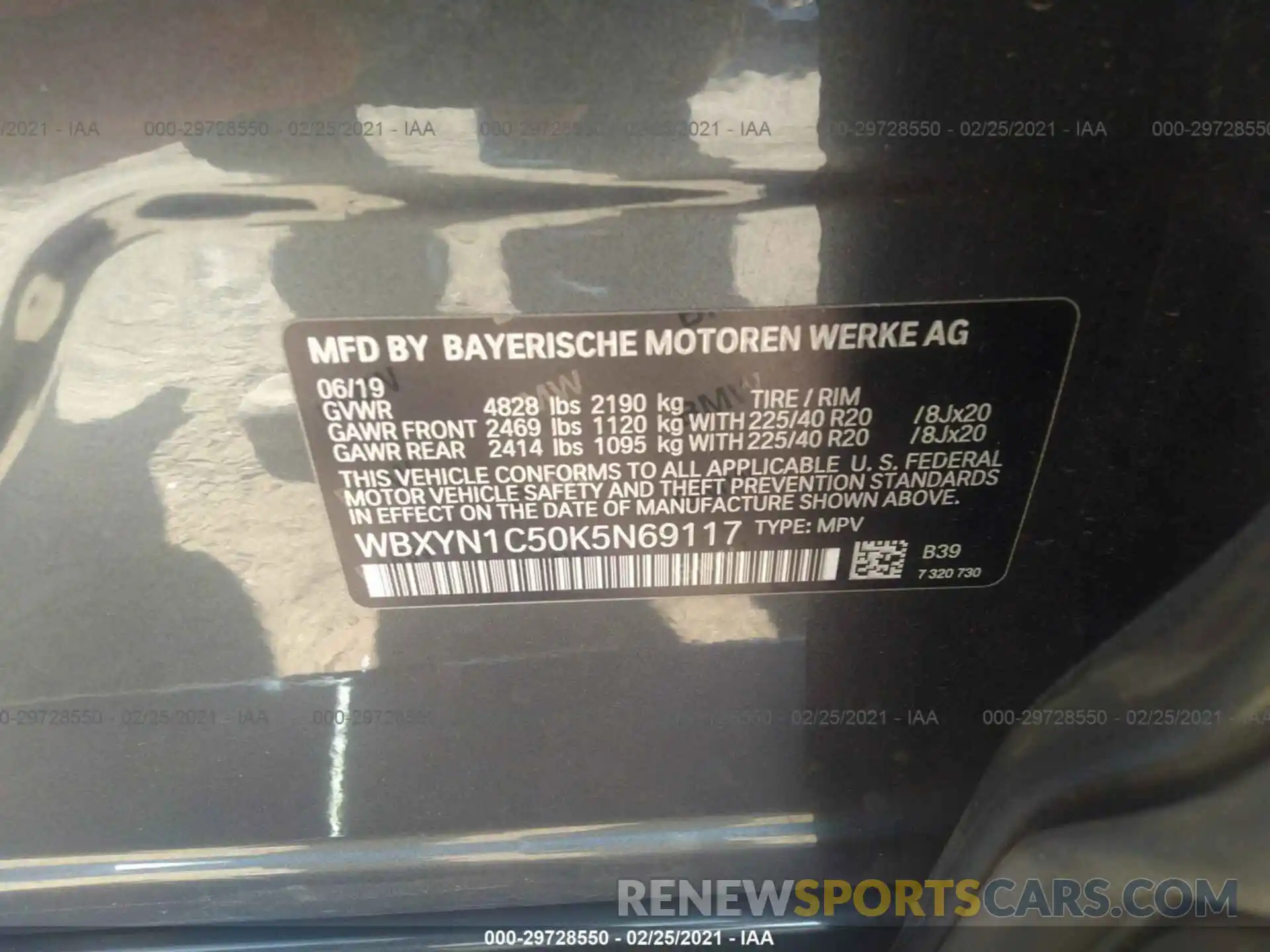 9 Photograph of a damaged car WBXYN1C50K5N69117 BMW X2 2019