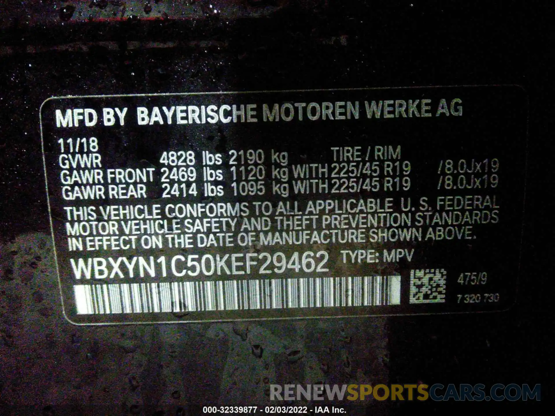 9 Photograph of a damaged car WBXYN1C50KEF29462 BMW X2 2019