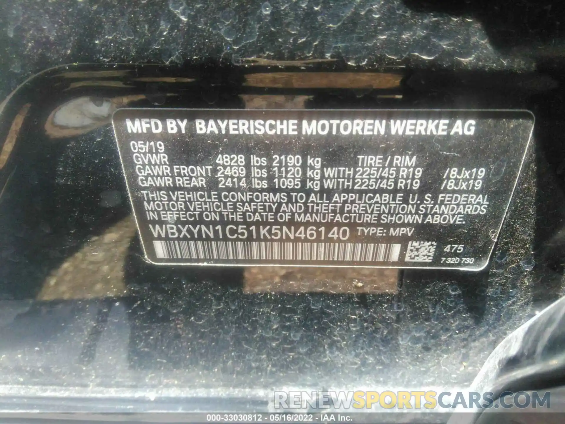 9 Фотография поврежденного автомобиля WBXYN1C51K5N46140 BMW X2 2019