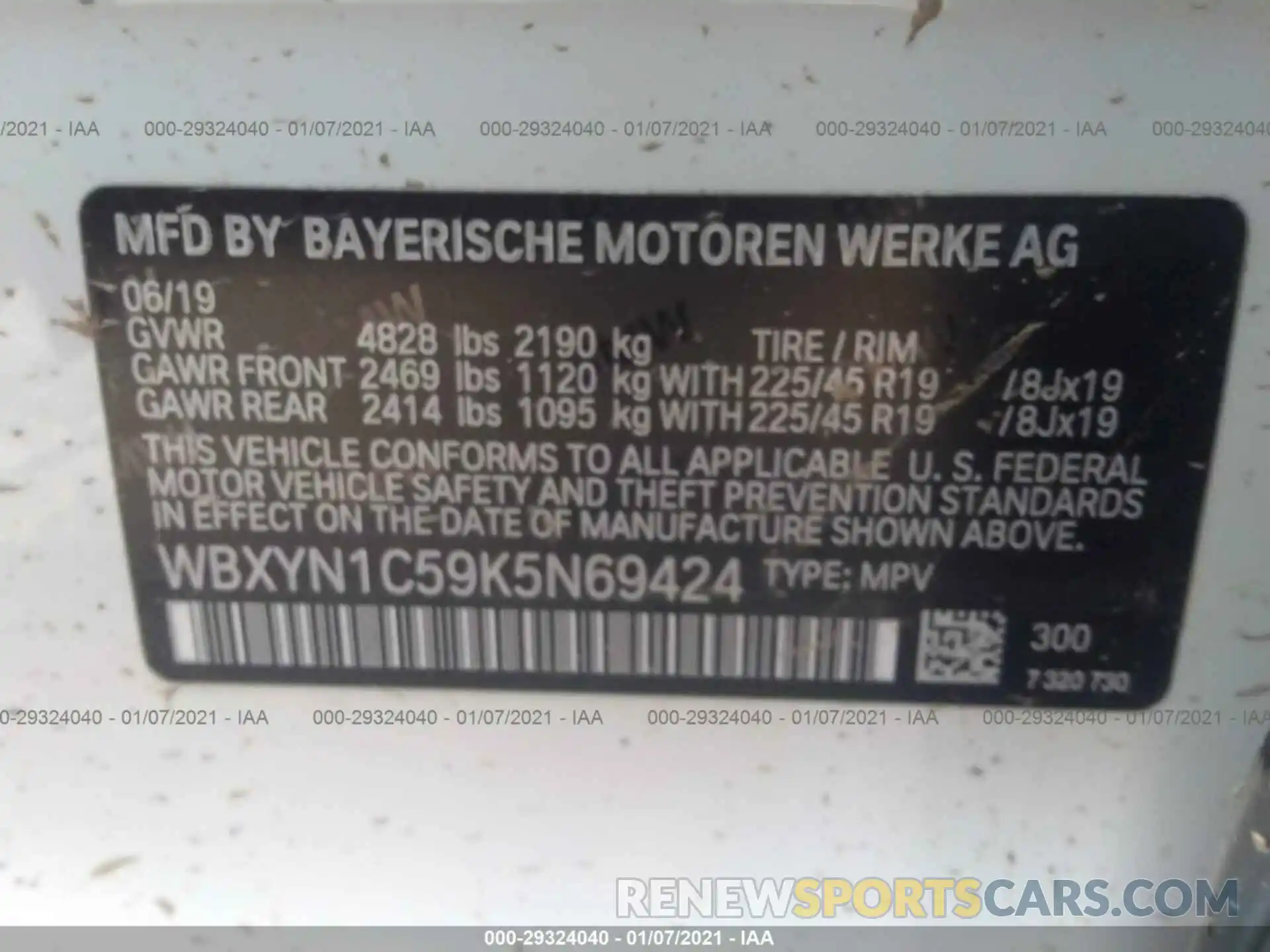 9 Фотография поврежденного автомобиля WBXYN1C59K5N69424 BMW X2 2019