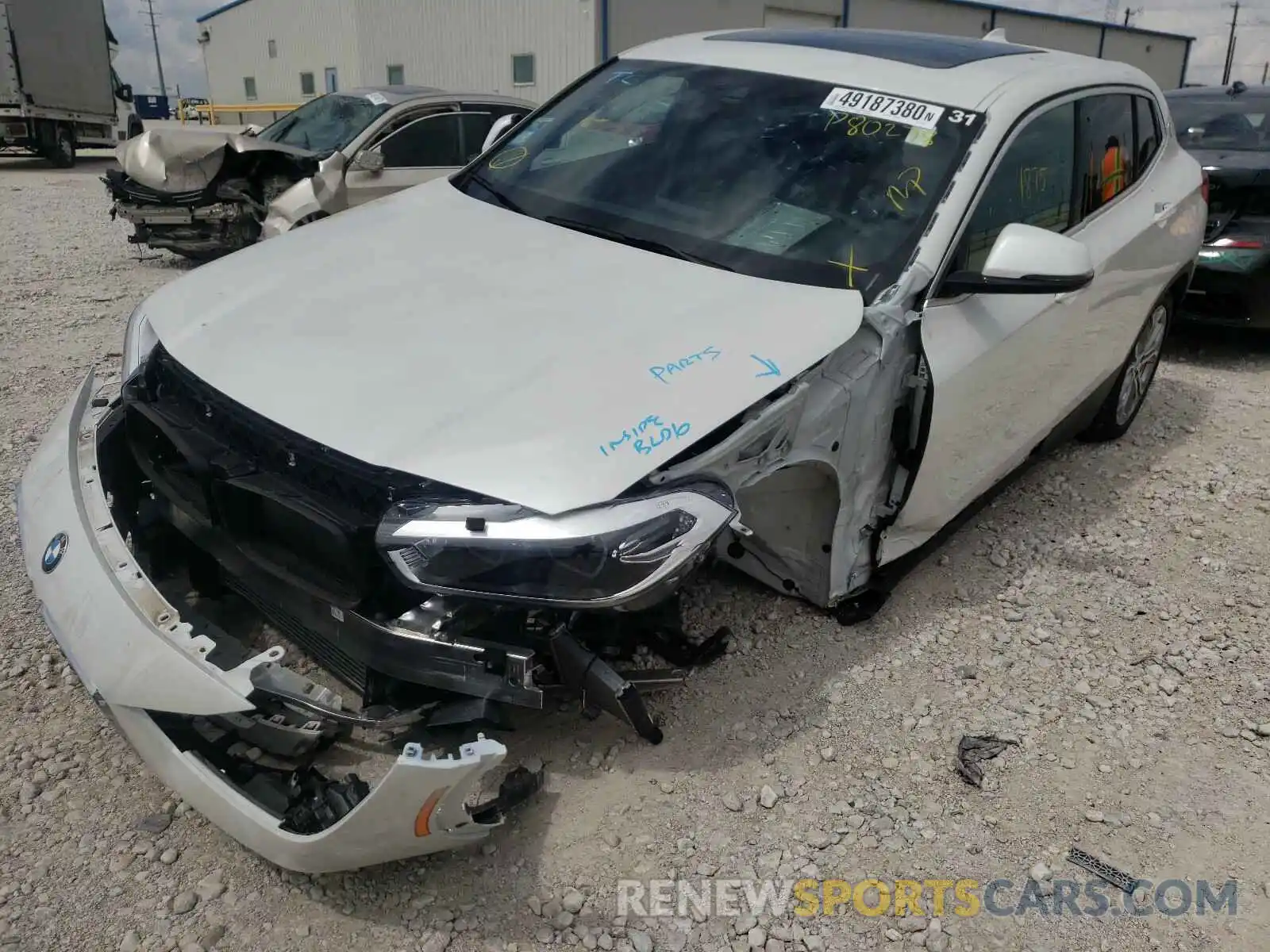 2 Фотография поврежденного автомобиля WBXYH9C00L5P80278 BMW X2 2020