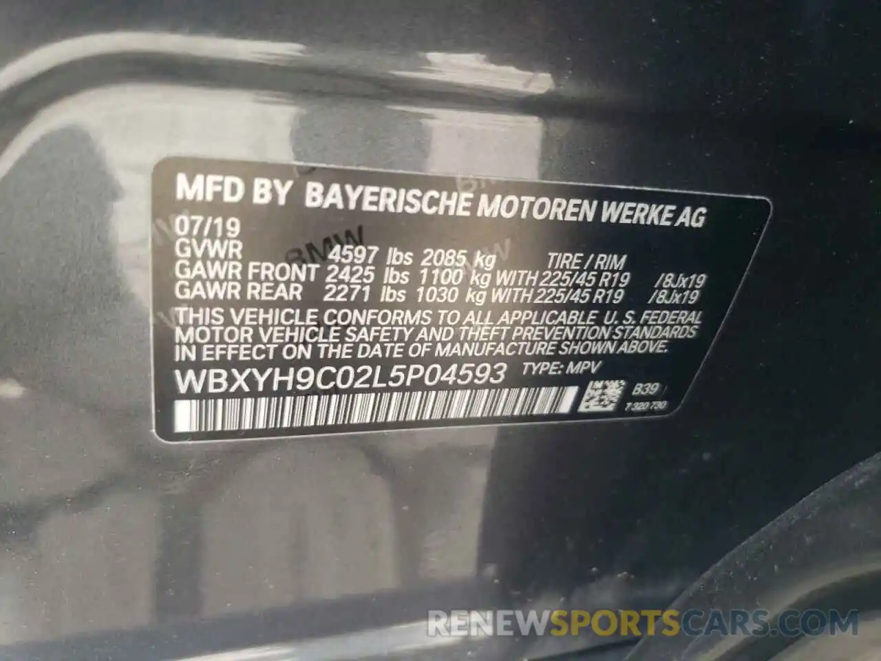 10 Фотография поврежденного автомобиля WBXYH9C02L5P04593 BMW X2 2020