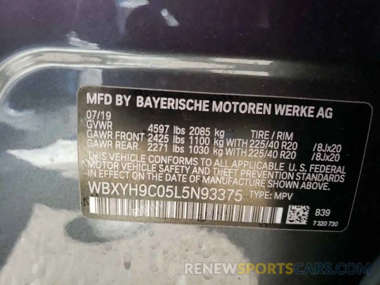 10 Фотография поврежденного автомобиля WBXYH9C05L5N93375 BMW X2 2020