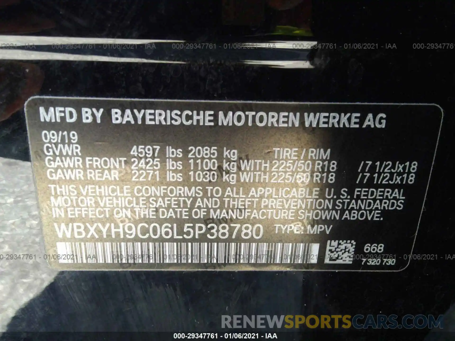 9 Фотография поврежденного автомобиля WBXYH9C06L5P38780 BMW X2 2020