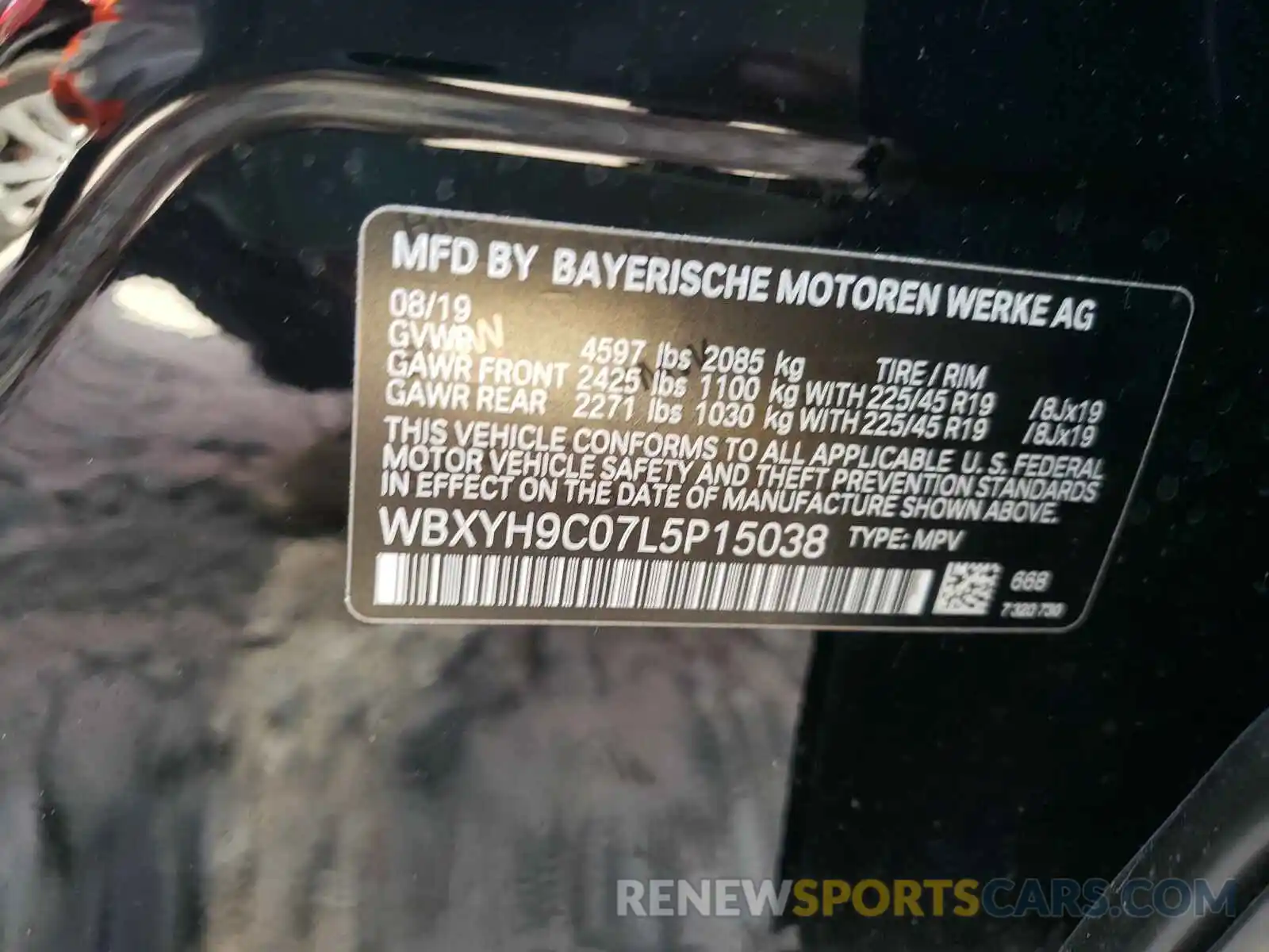 10 Фотография поврежденного автомобиля WBXYH9C07L5P15038 BMW X2 2020