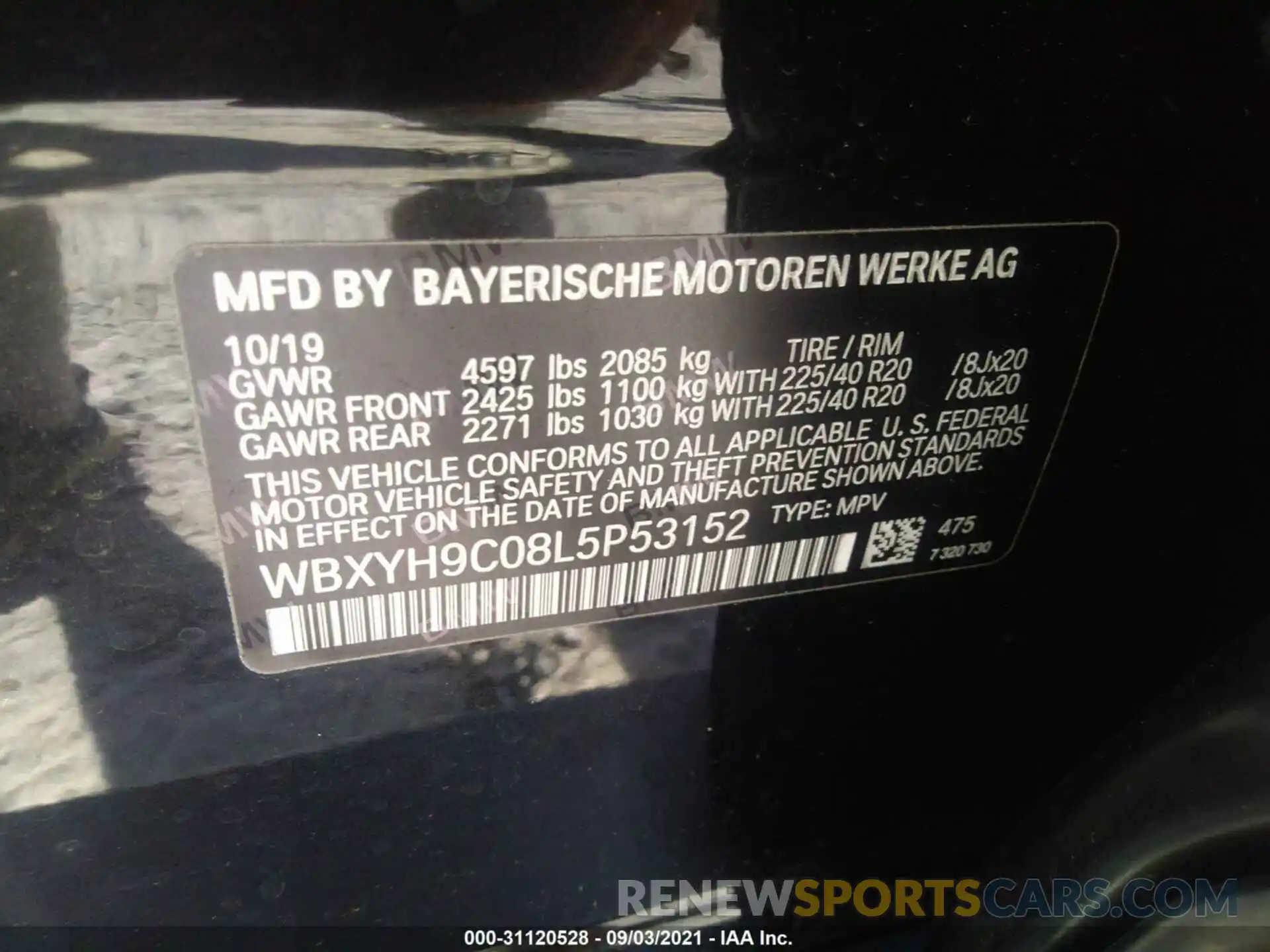 9 Фотография поврежденного автомобиля WBXYH9C08L5P53152 BMW X2 2020